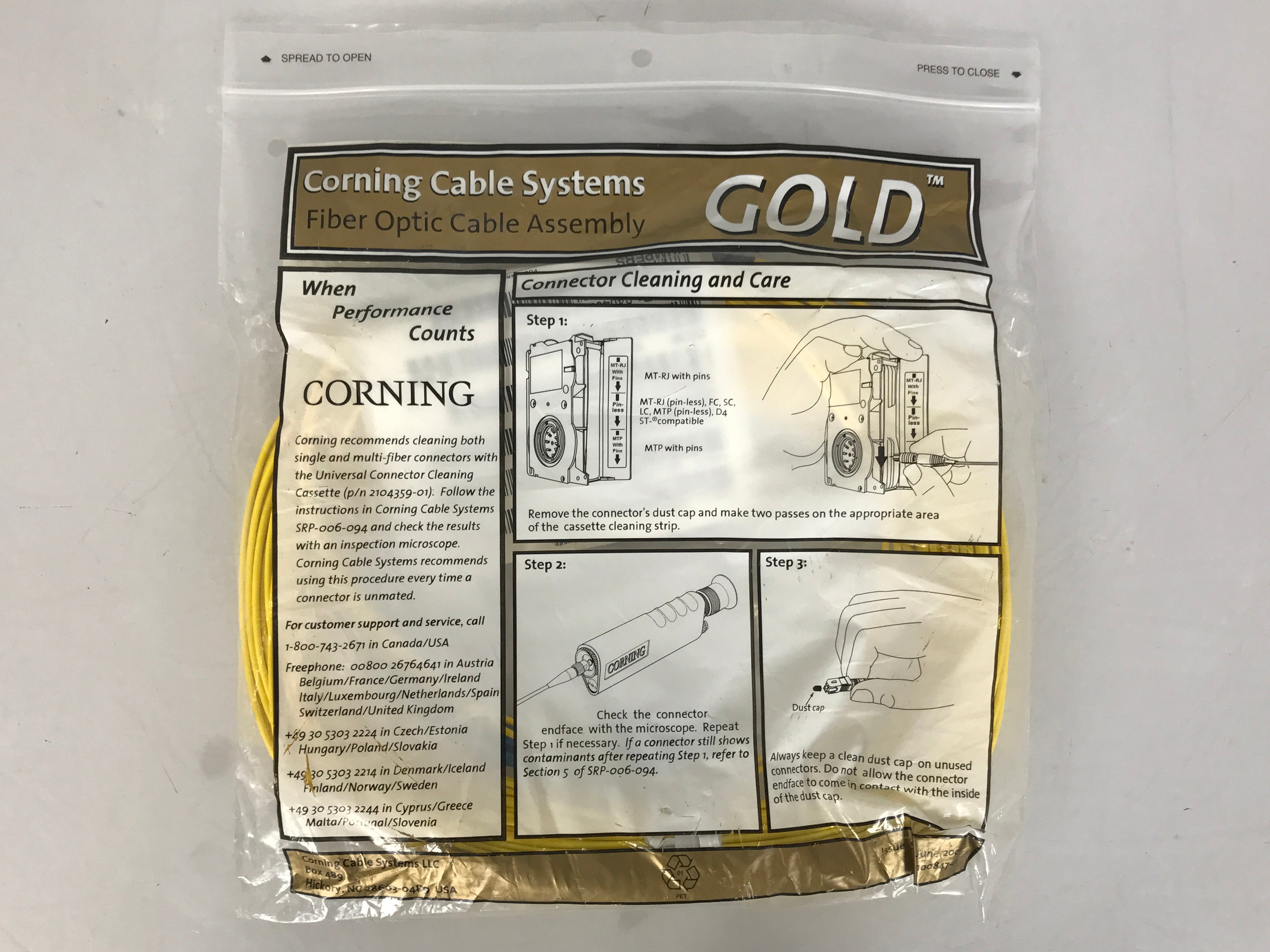 Corning Cable Systems 2F Zipcord Riser LC/LC 20m Fiber Patch Cable