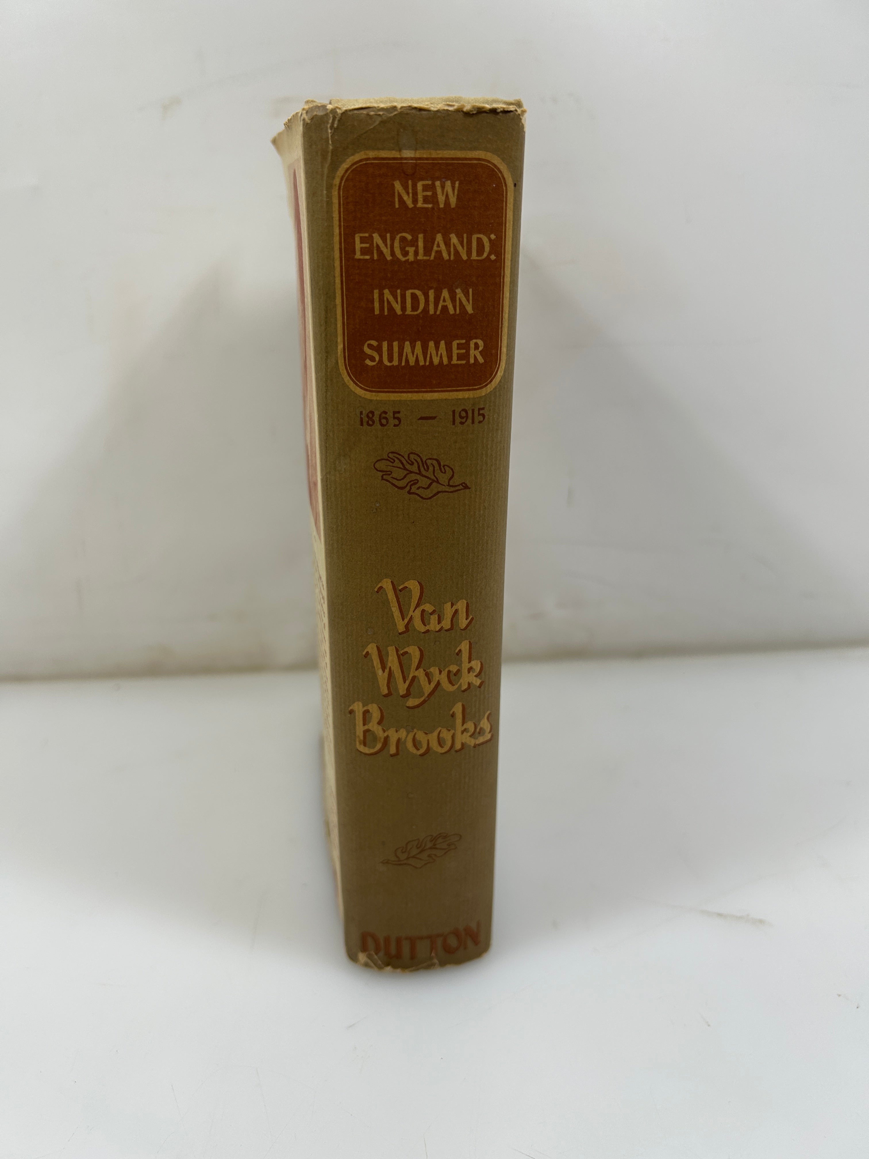 New England: Indian Summer 1865-1915 by Van Wyck Brooks 1940 HCDJ