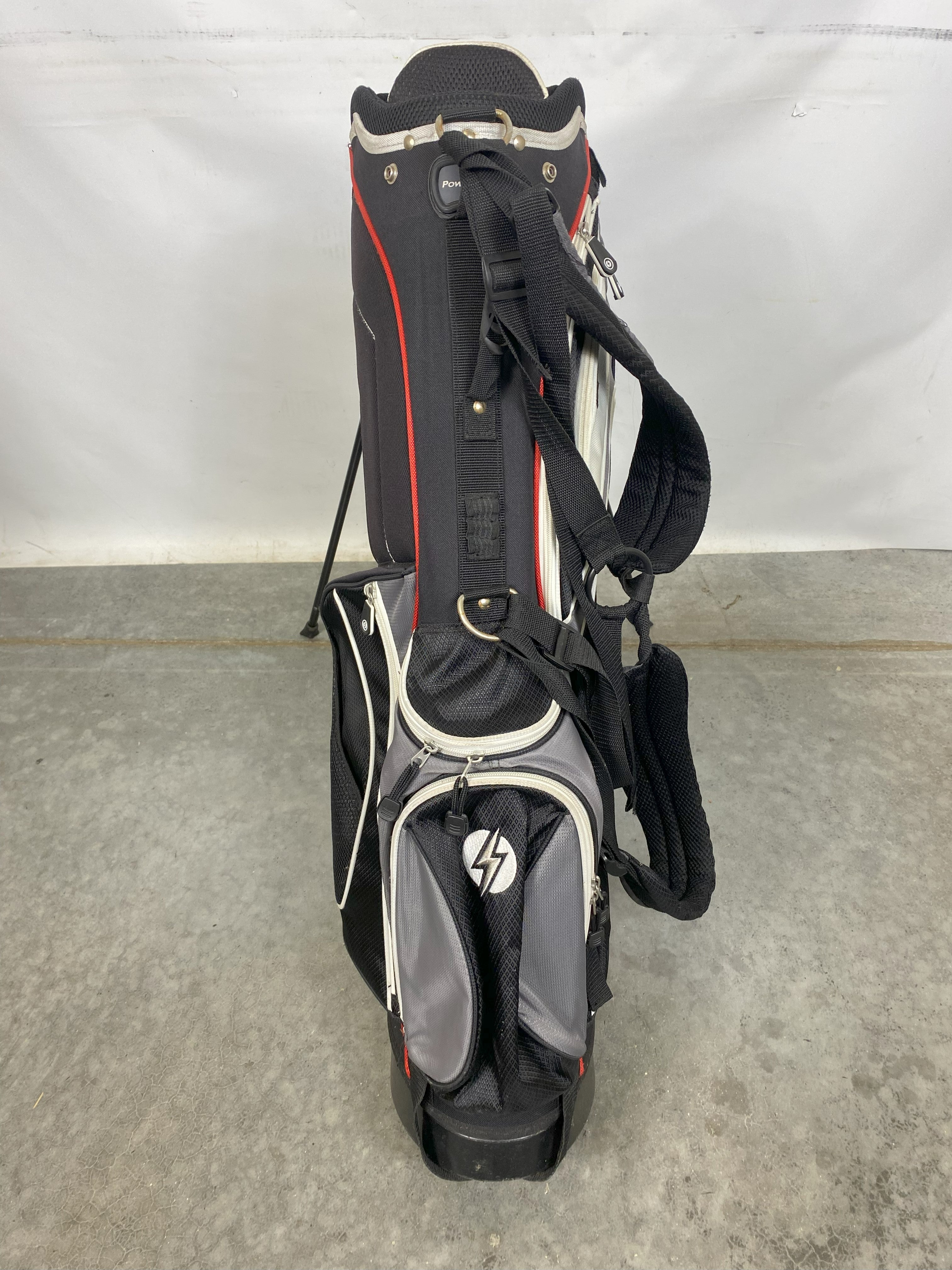 PowerBilt Golf 35" Adult Stand Bag Black and White