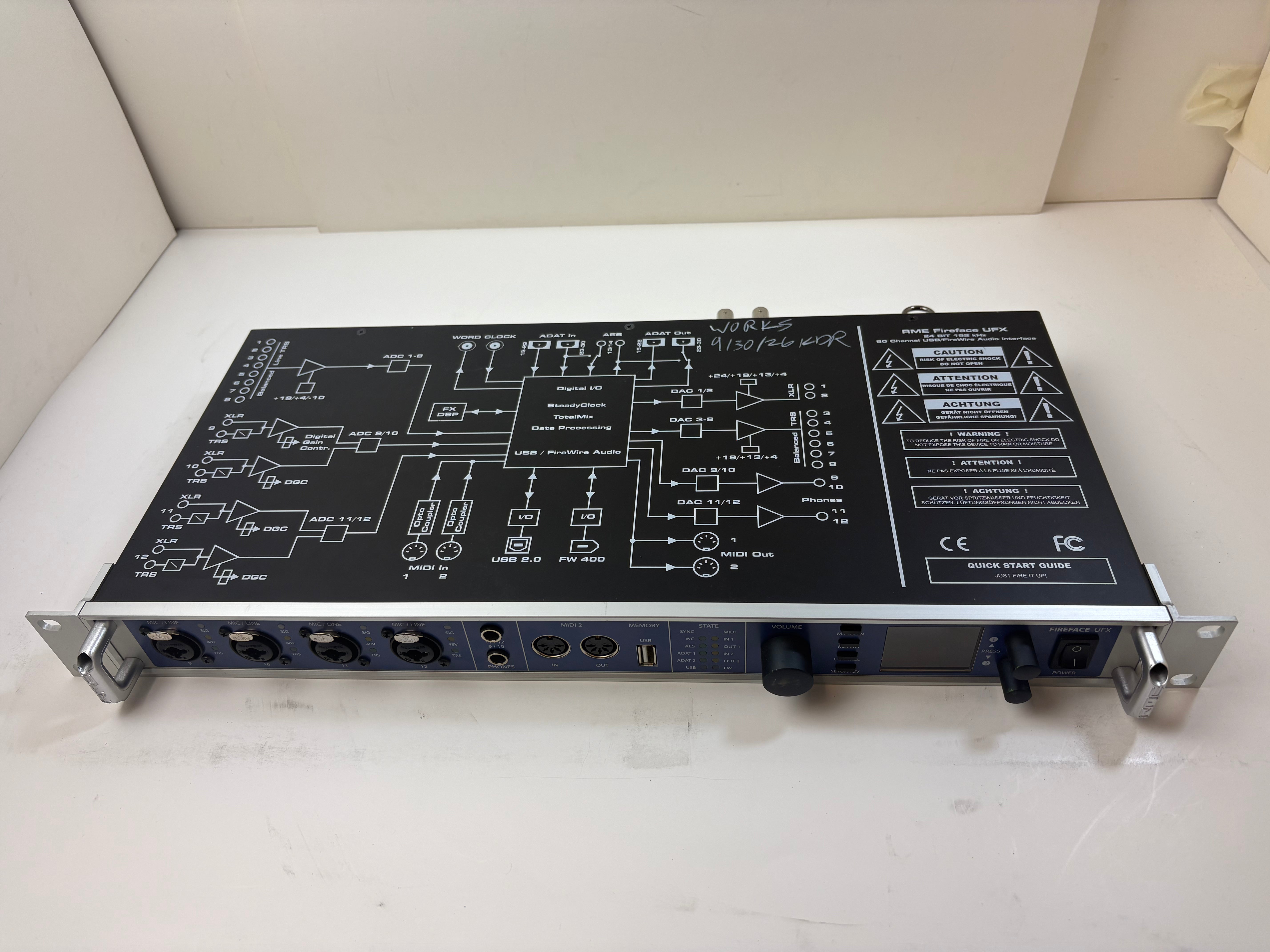 RME Fireface UFX 24 Bit 192kHz 60 Channel FireWire Audio Interface