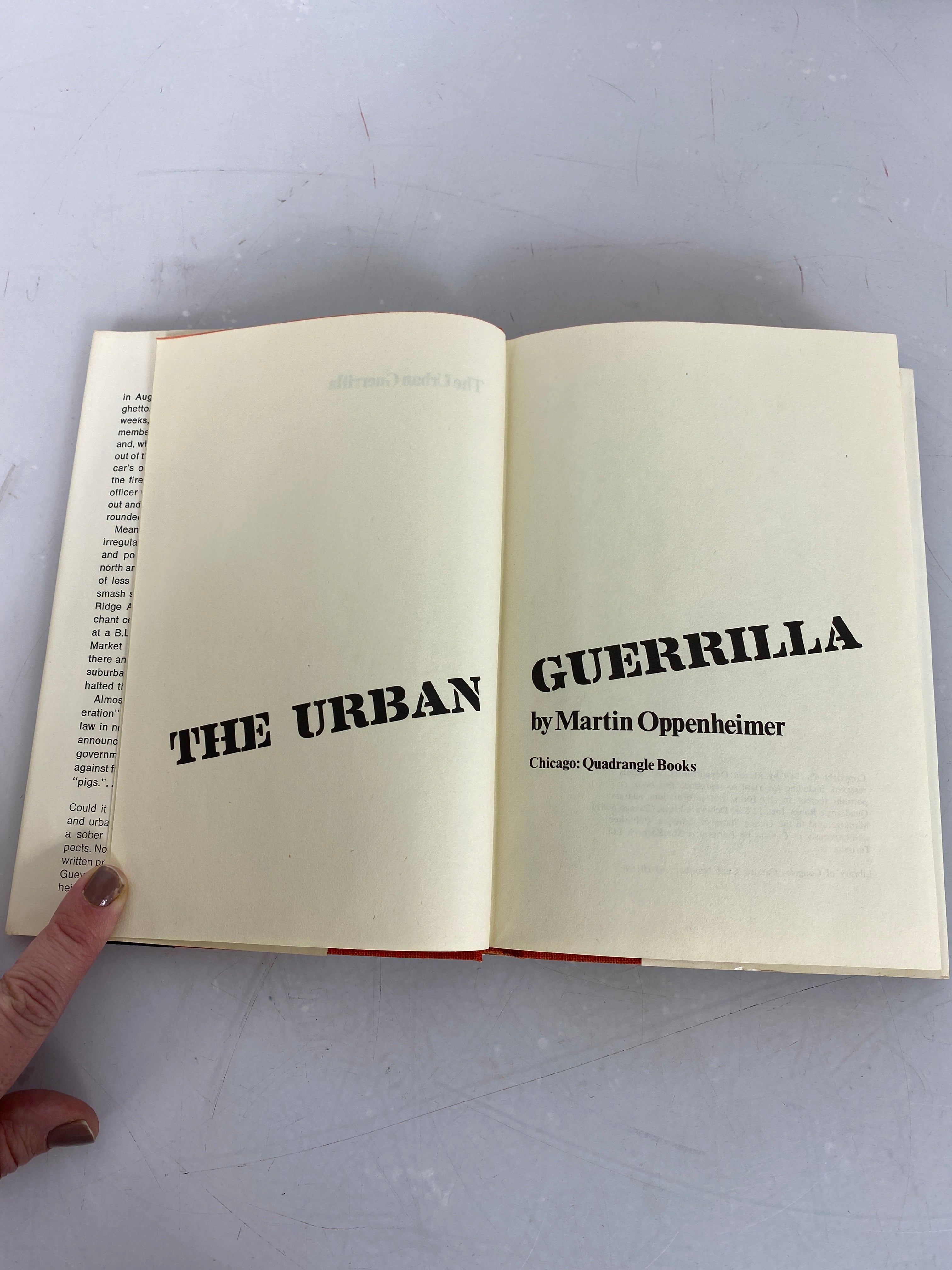 The Urban Guerrilla by Martin Oppenheimer First Edition 1969 HC DJ
