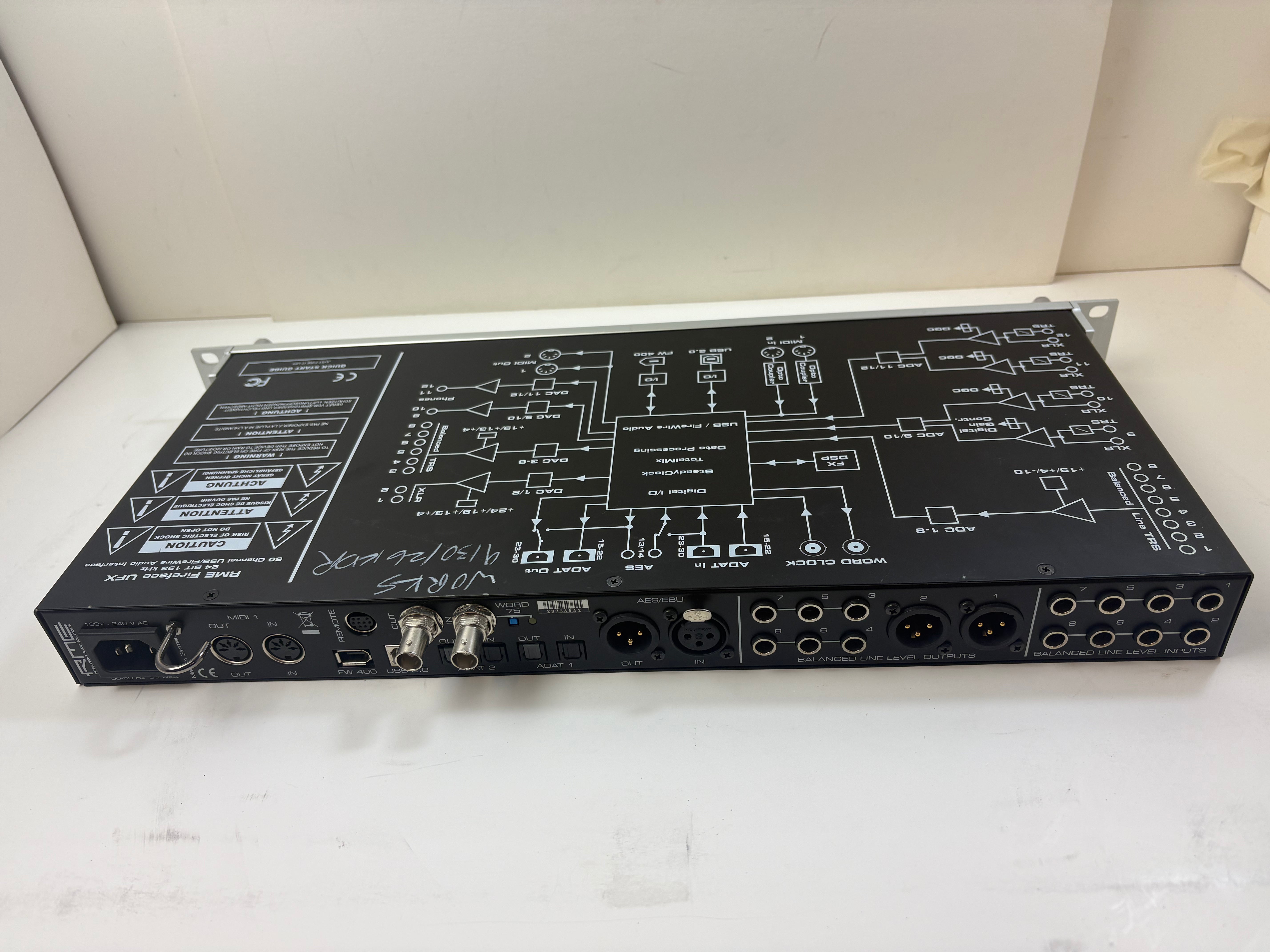 RME Fireface UFX 24 Bit 192kHz 60 Channel FireWire Audio Interface