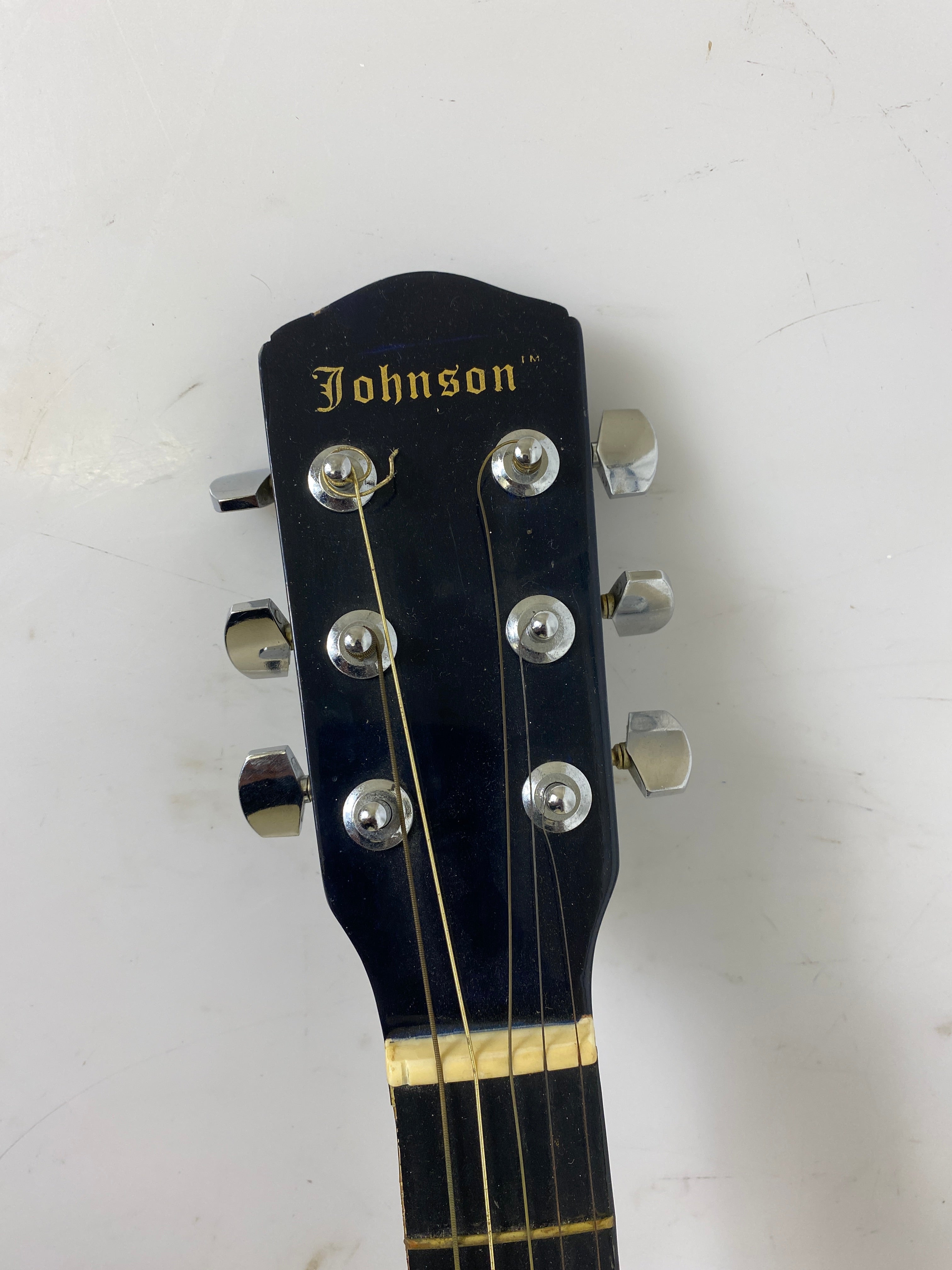Johnson JG-610-BL Dreadnaught Acoustic Guitar Blue 6-String Full Size