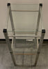 Modern Glass & Metal 2-Tier End Table / Plant Stand with Aluminum Frame