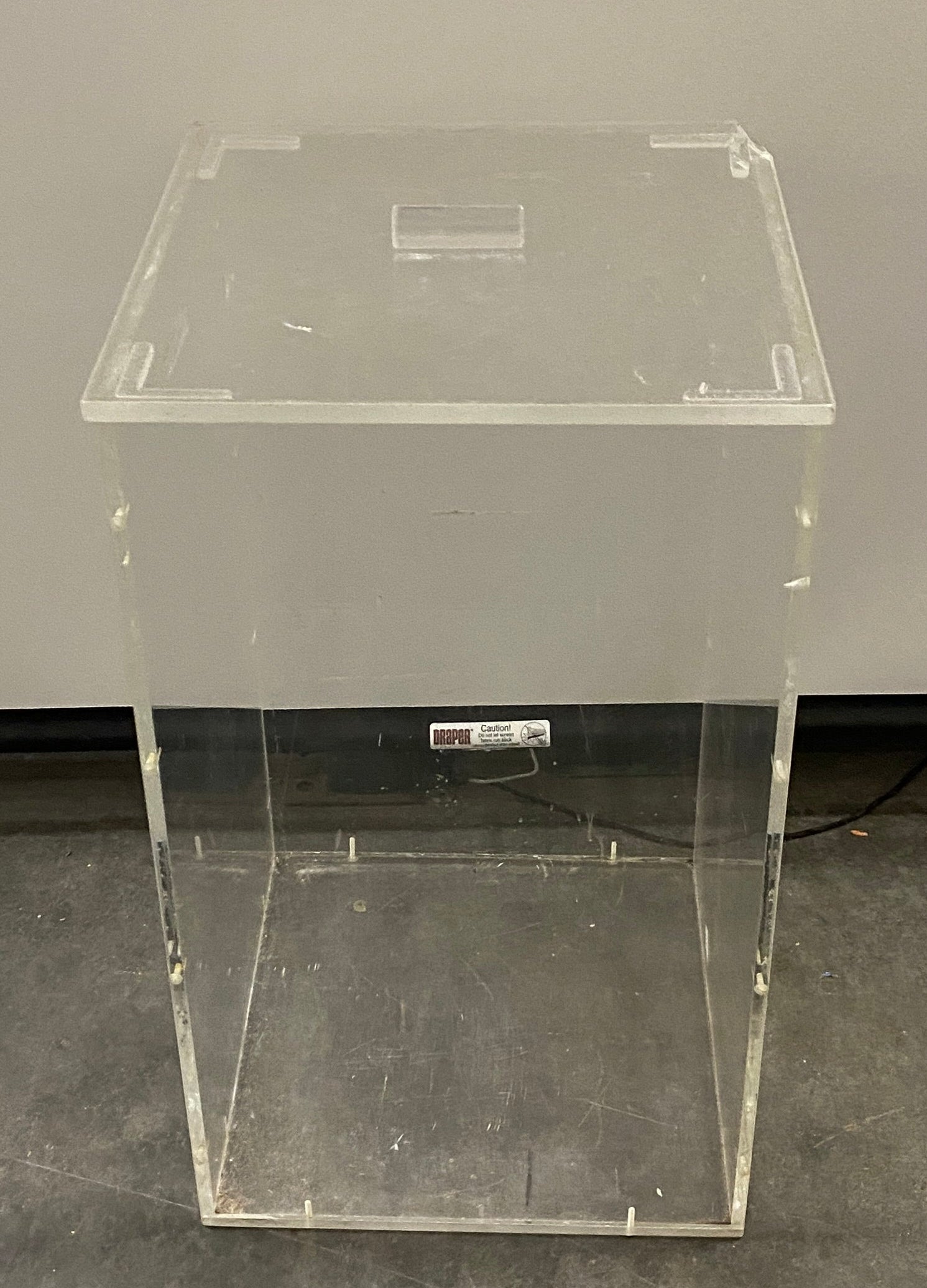 Clear Acrylic Storage Bin with Side Handles and Removable Lid