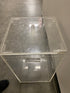 Clear Acrylic Storage Bin with Side Handles and Removable Lid