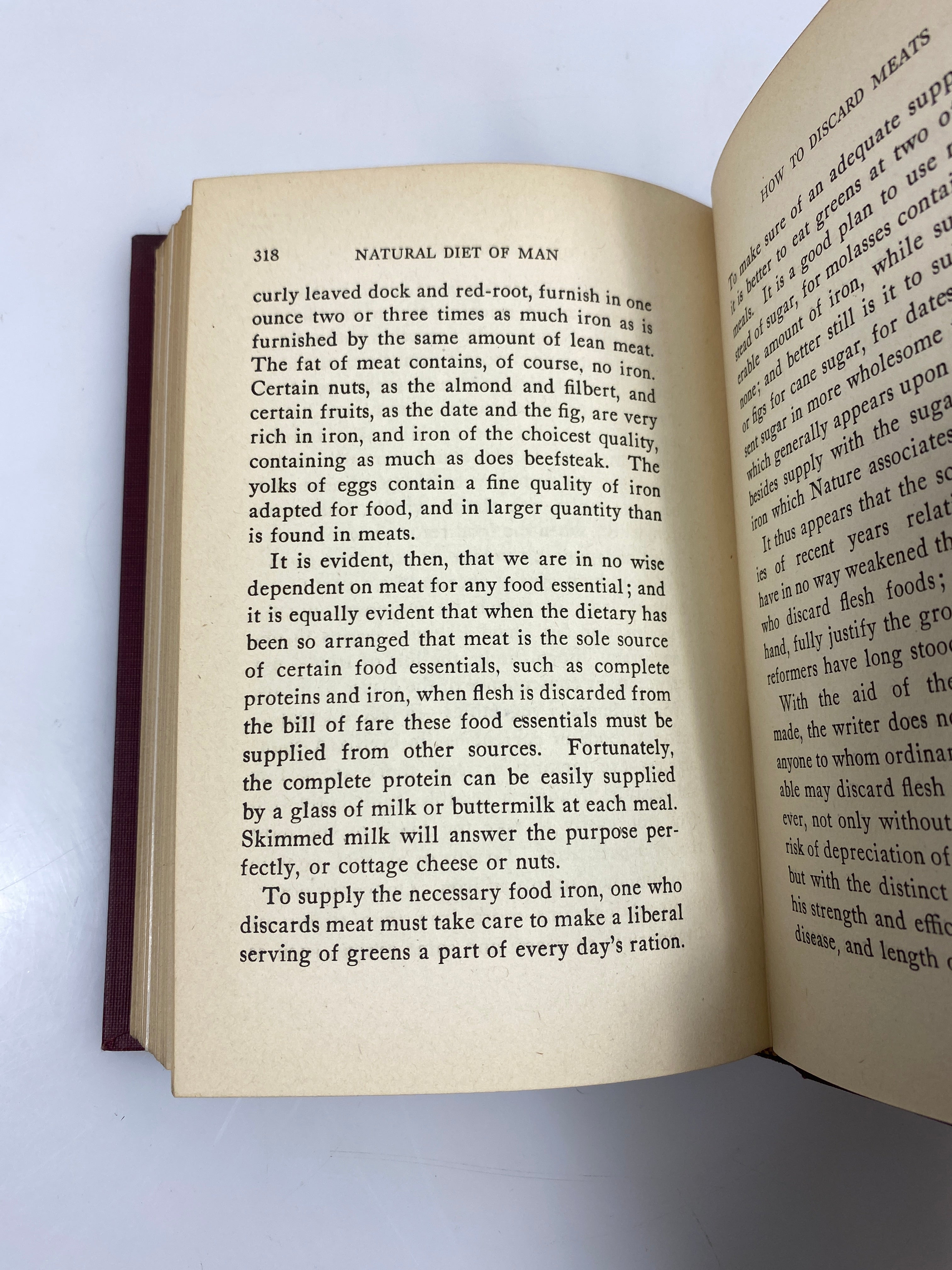 The Natural Diet of Man by Kellogg Ex-library 1923 HC