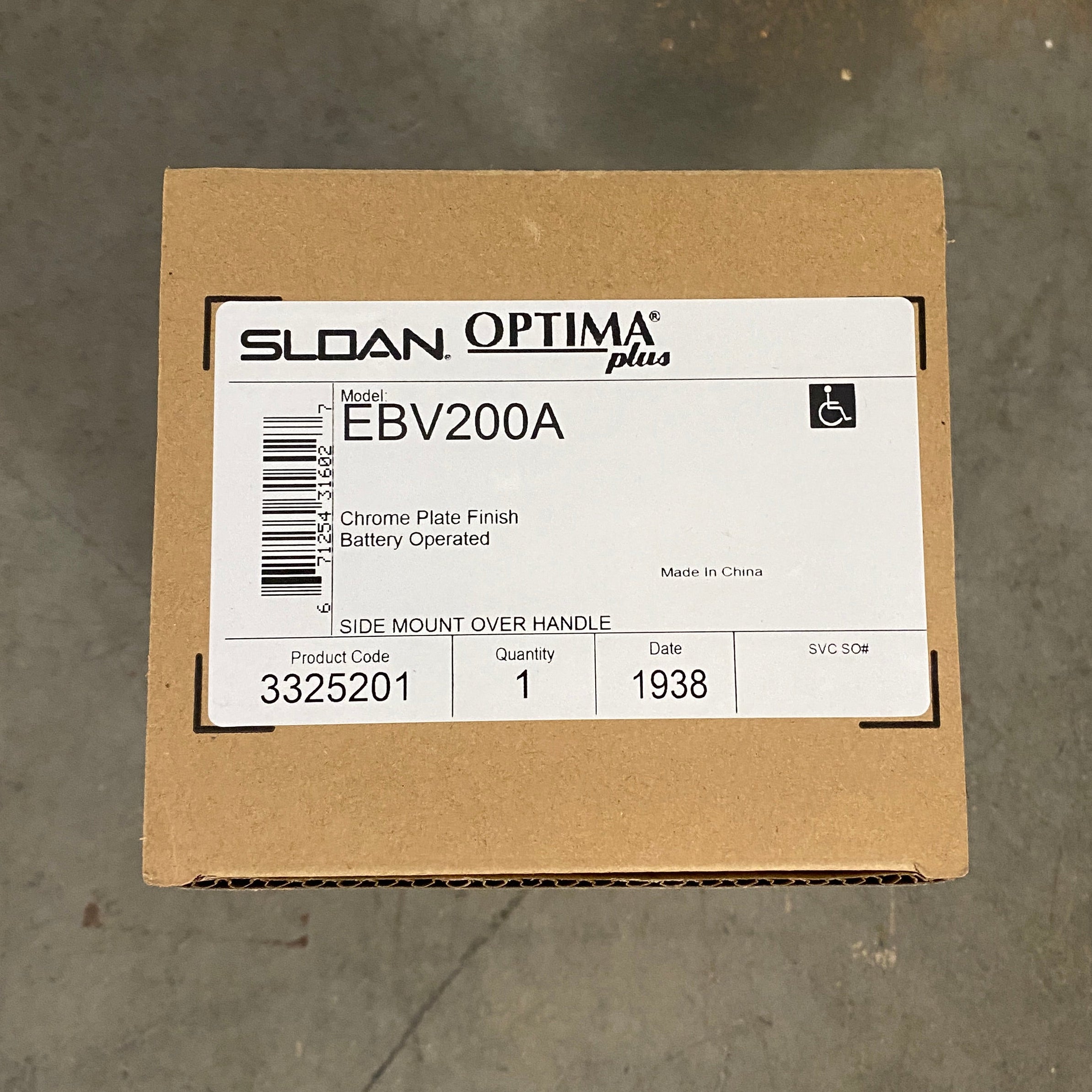 Sloan Optima Plus #EBV200A Flush Sensor *New*