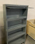 General Fireproofing Grey Barrister Glass Front Cabinet w/ Metal Base (4 Stack)
