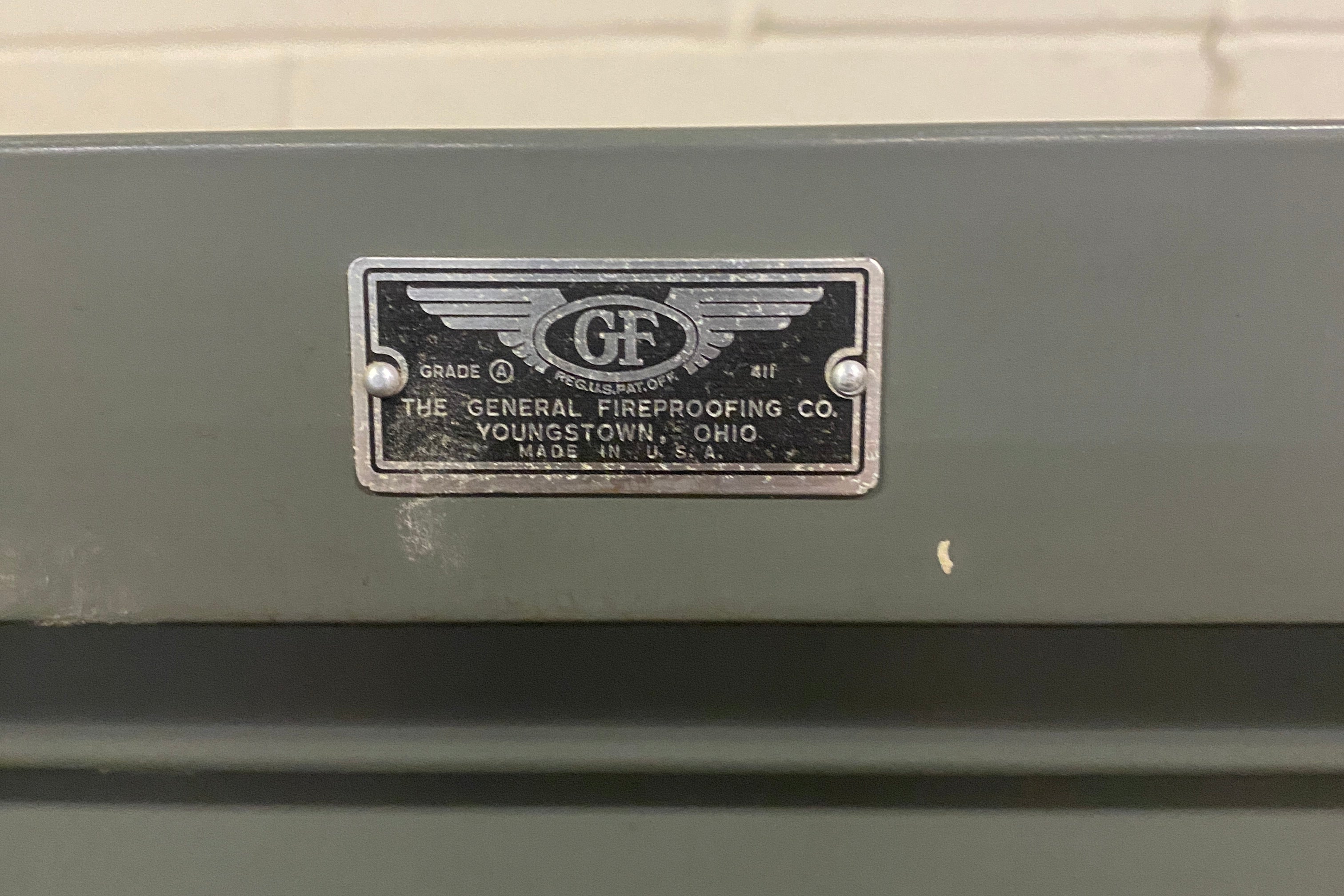 General Fireproofing Grey Barrister Glass Front Cabinet w/ Metal Base (4 Stack)