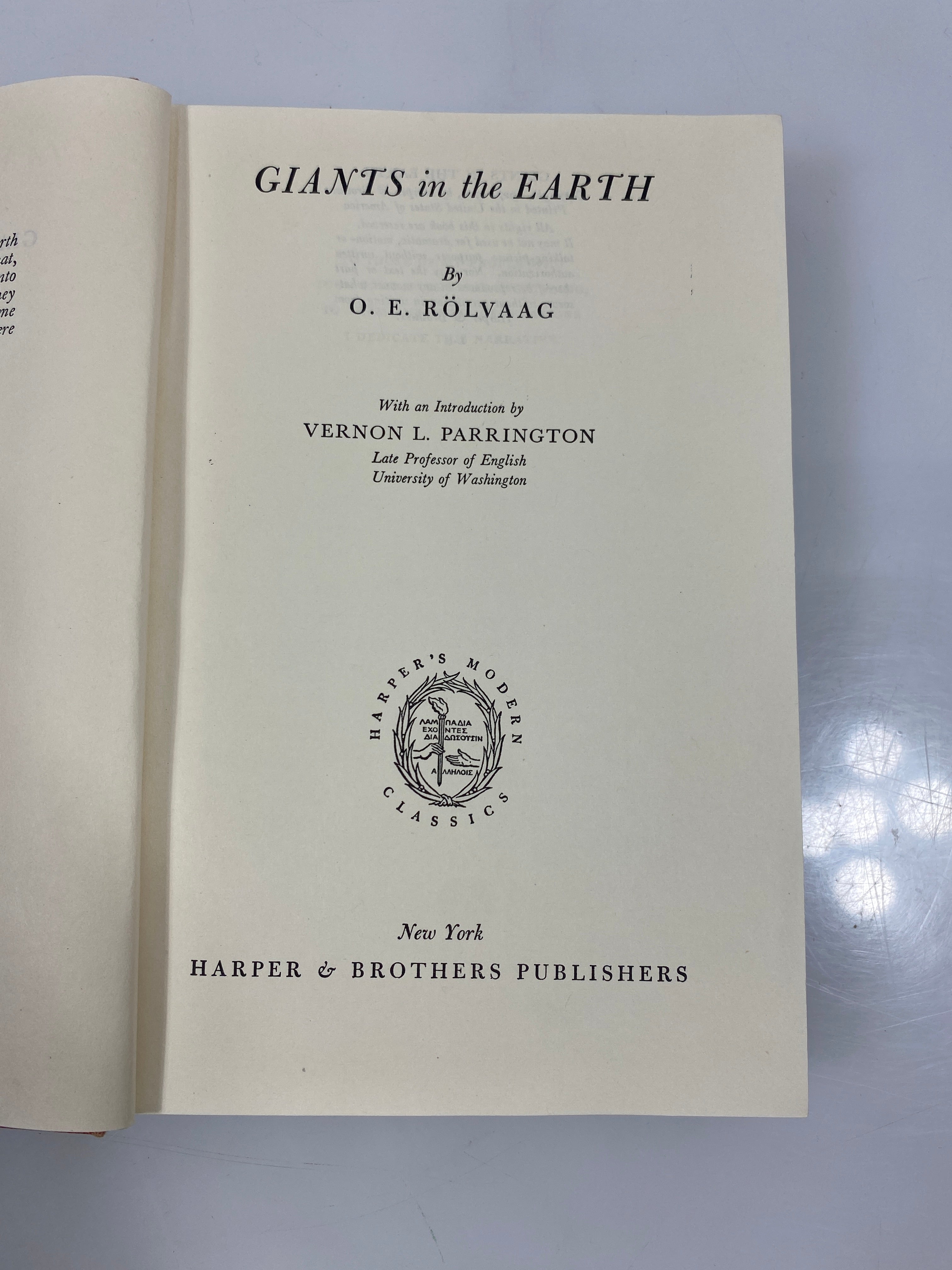 Giants in the Earth by O.E. Rolvaag 1929 HC