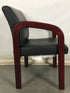 Black Chair with Cherry Colored Wooden Frame