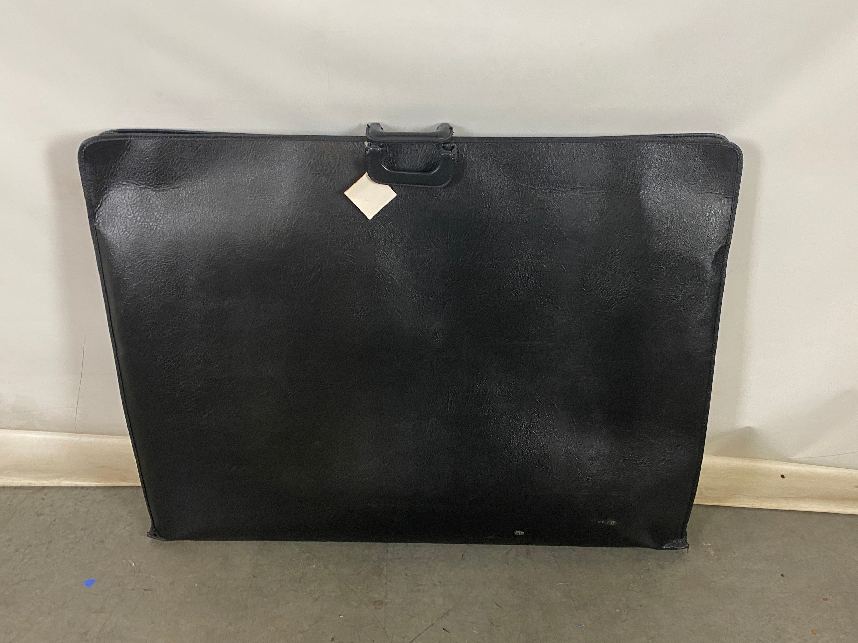 "Crafted With Pride" Black Leather Art Portfolio Case