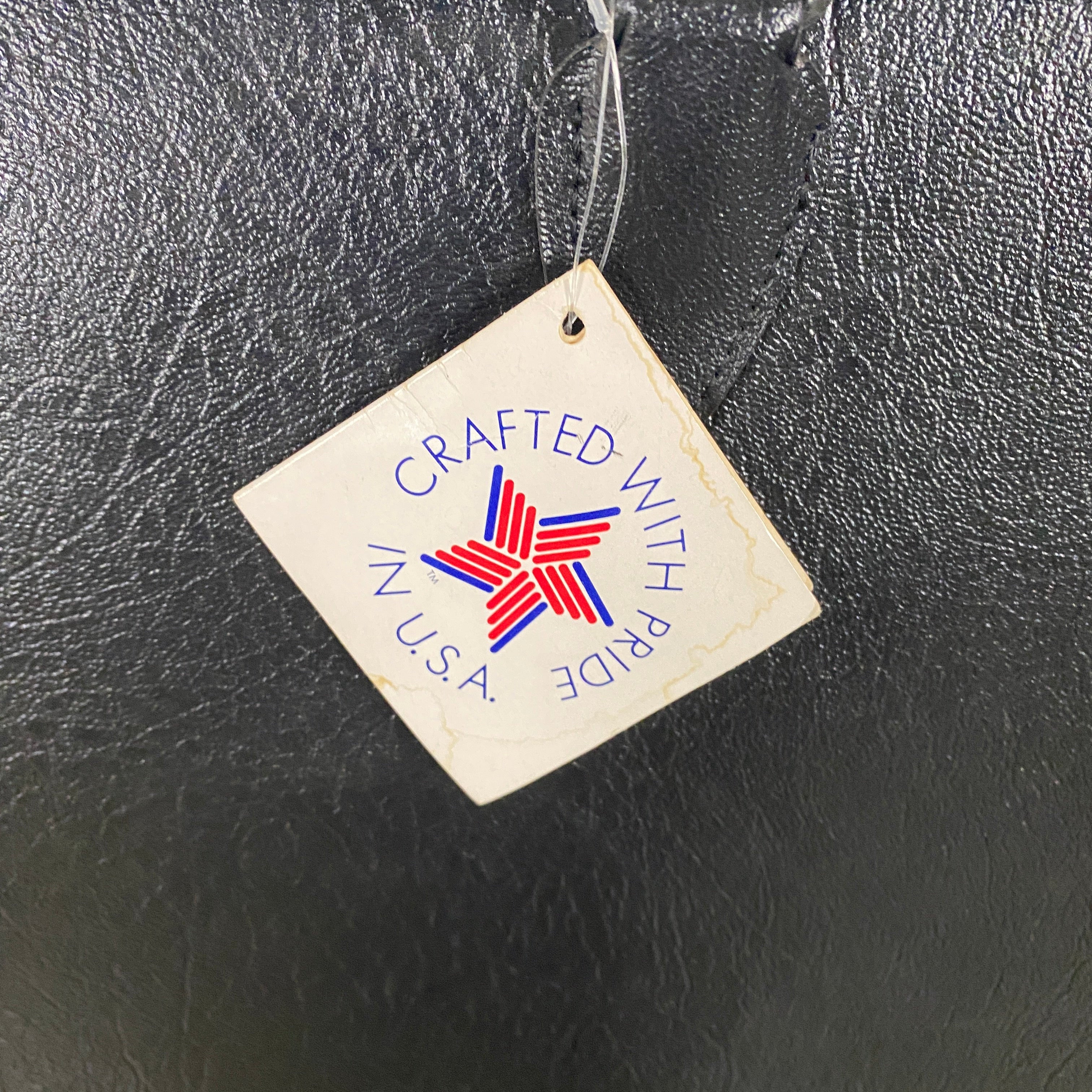 "Crafted With Pride" Black Leather Art Portfolio Case