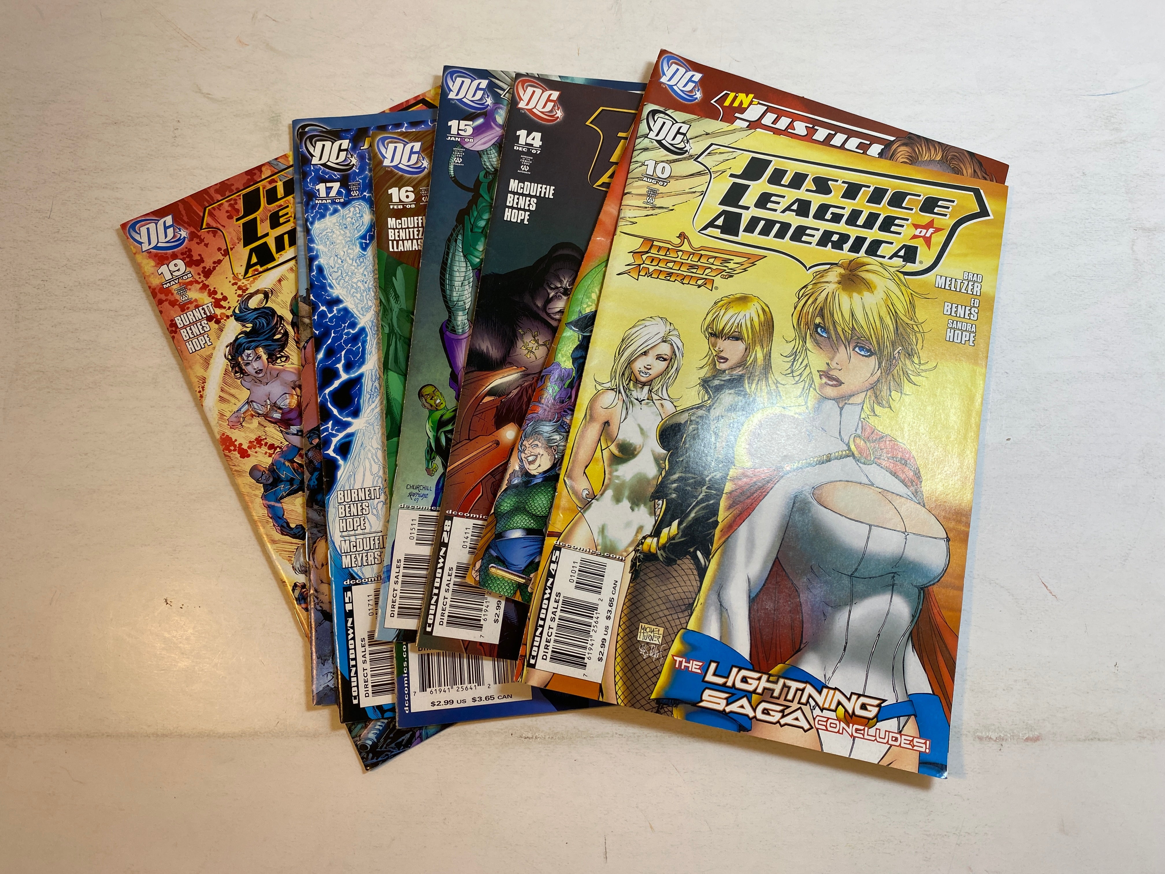Lot of 8 Justice League of America DC Comics 10-19 2007-2008