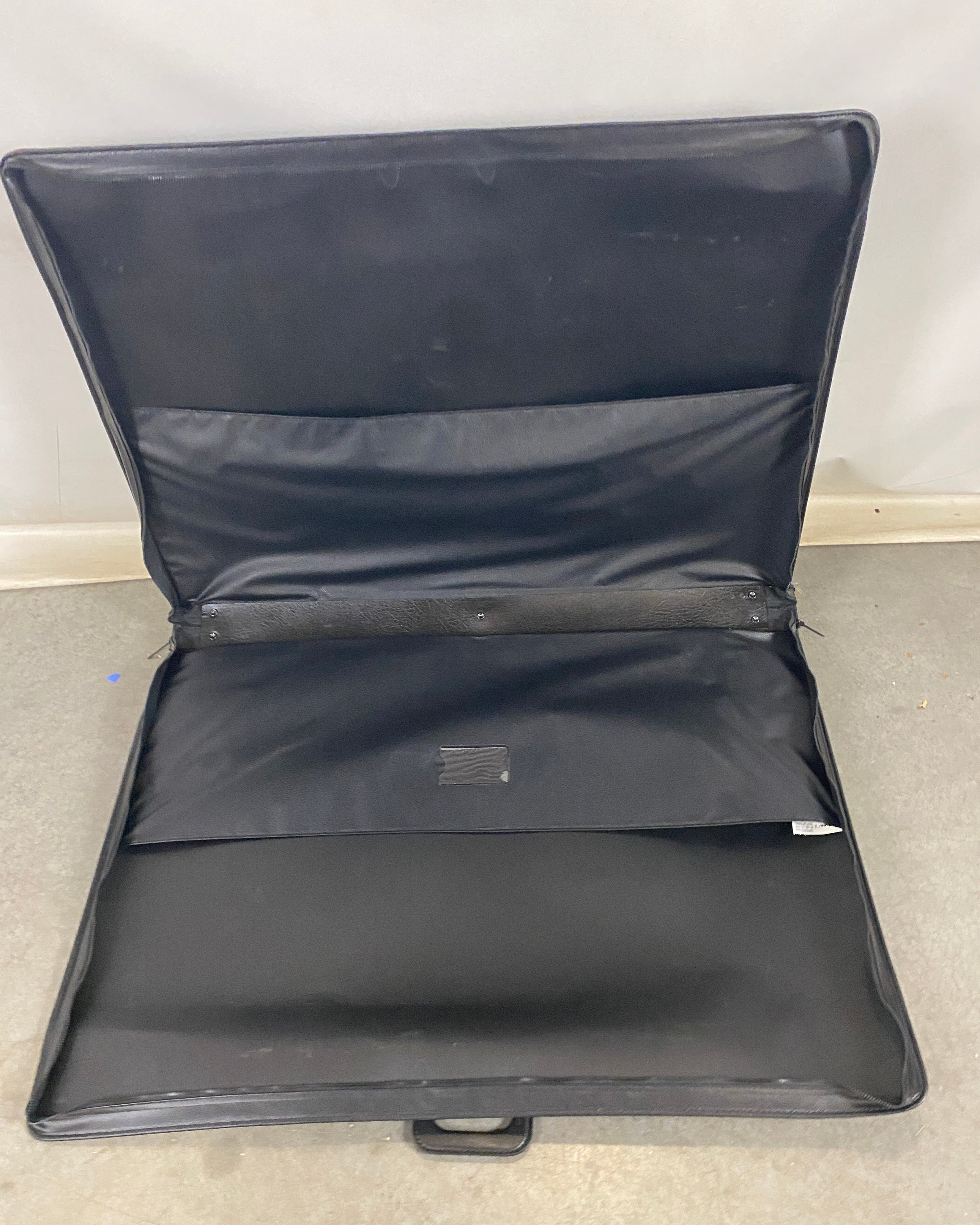 "Crafted With Pride" Black Leather Art Portfolio Case