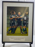 Framed Sports Photography Print Women's Soccer Celebration Matted Black Frame