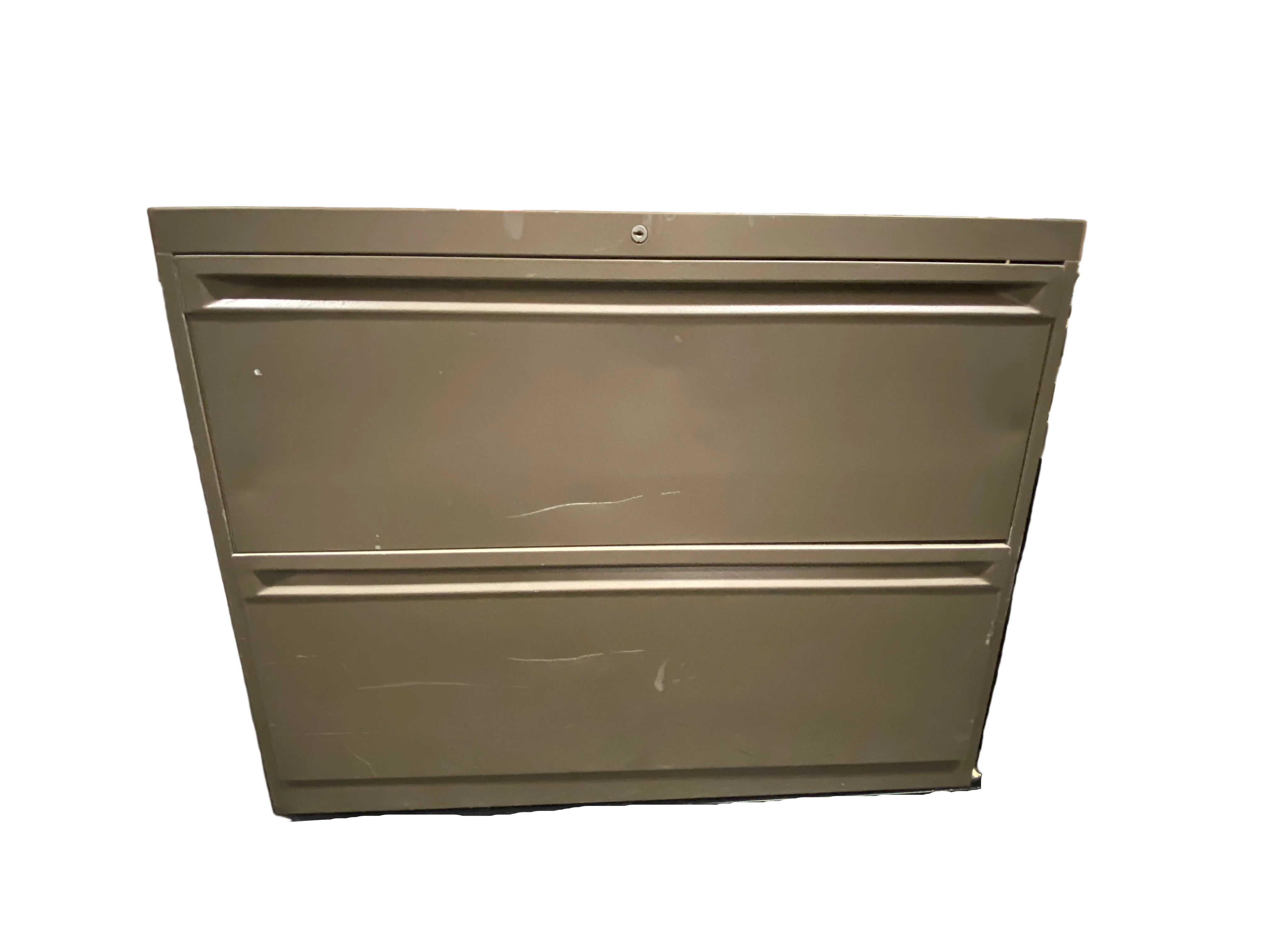 Beige Metal Office 2 Drawer Filing Cabinet