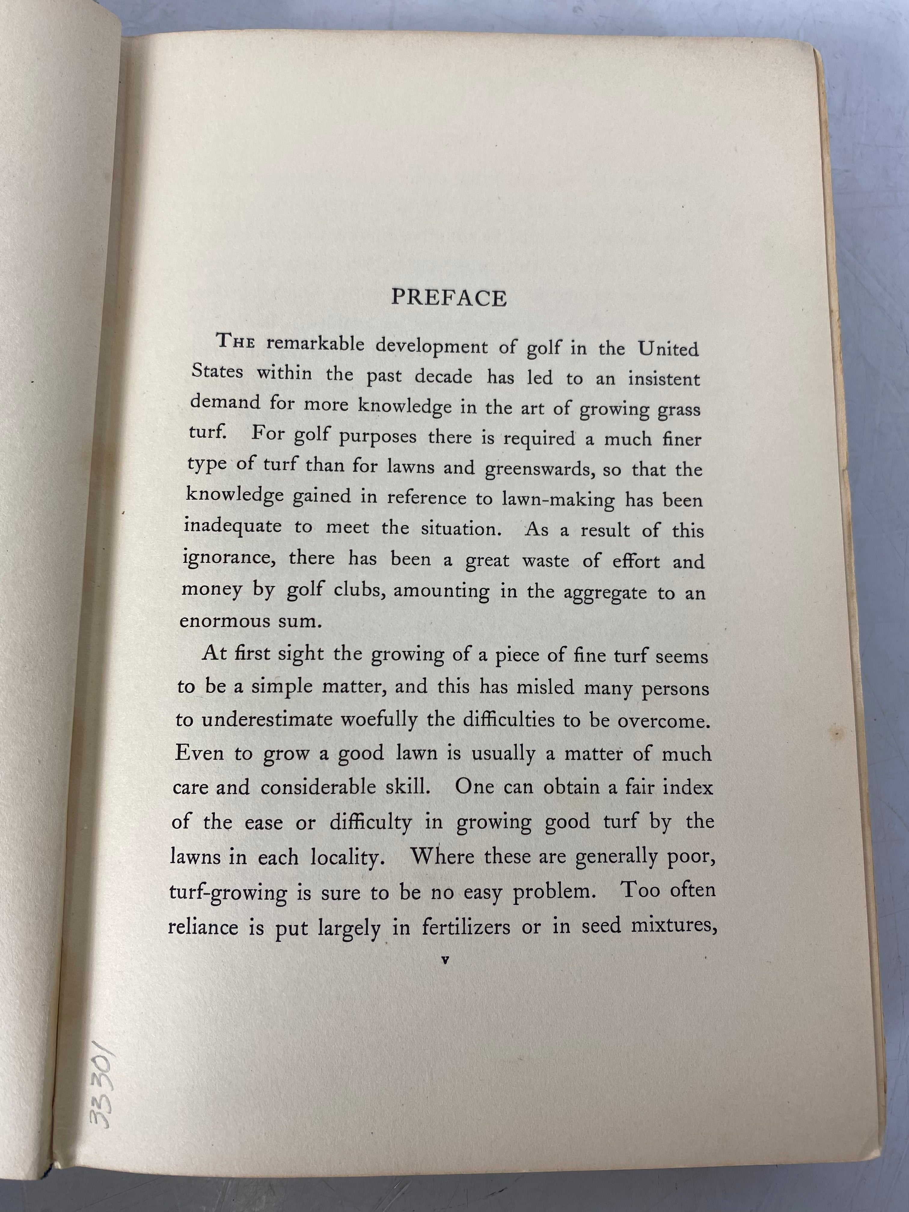 Turf for Golf Courses Piper/Oakley 1929 Vintage HC Ex-Library