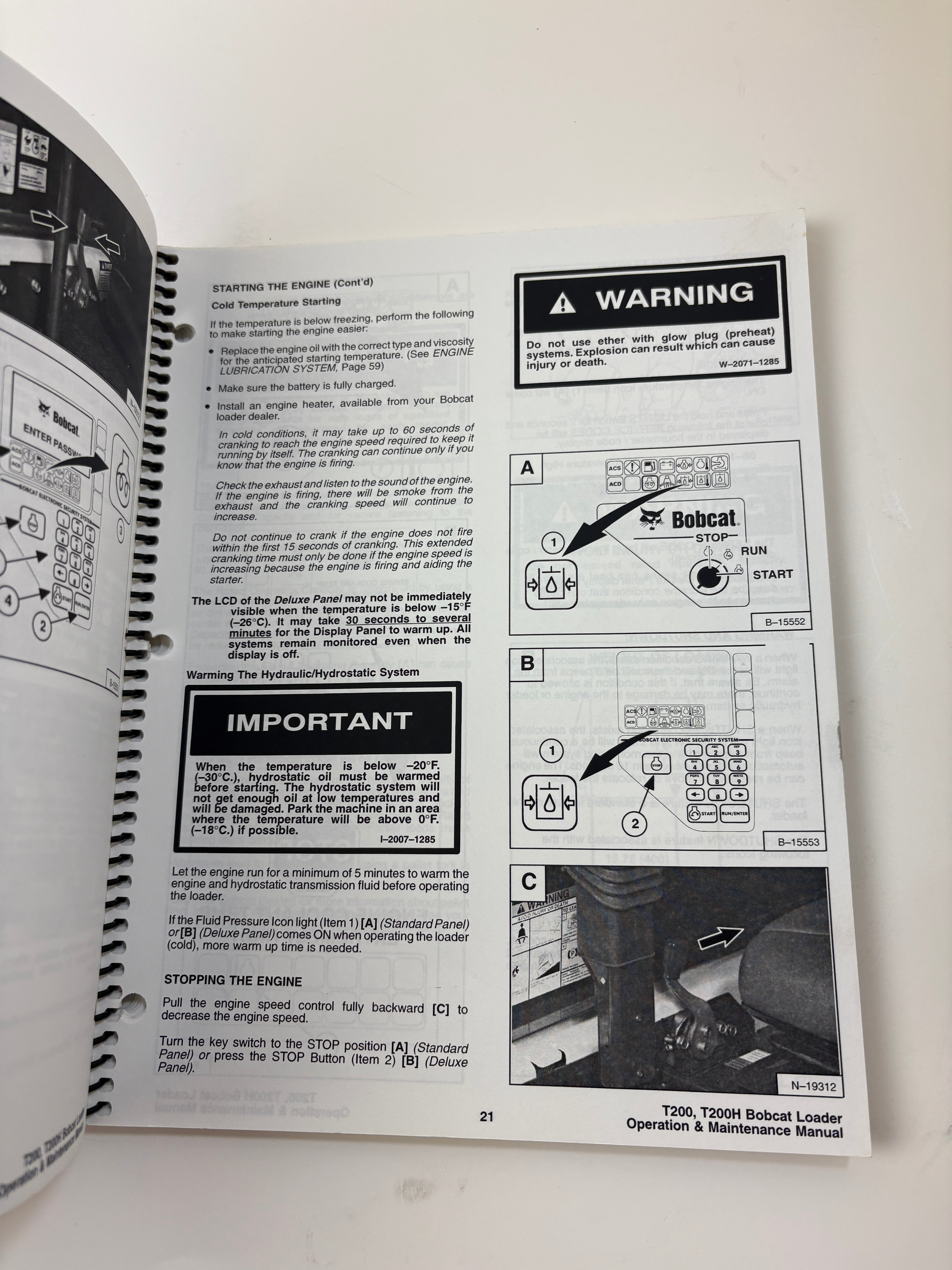 Bobcat T200 Turbo Operation & Maintenance Manual 2001