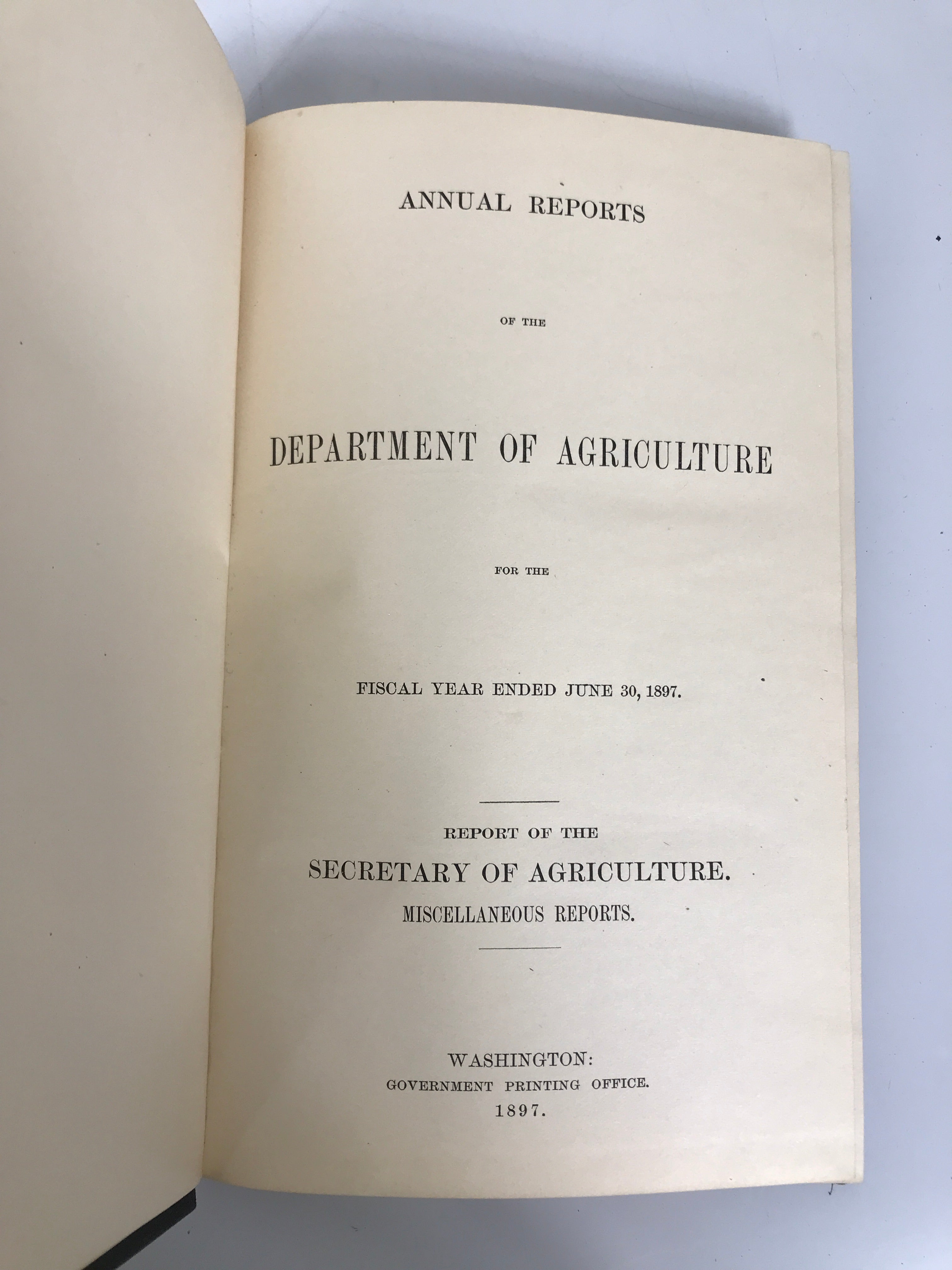 Lot of 4 Antique U.S. Department of Agriculture Reports 1891-1900 HC