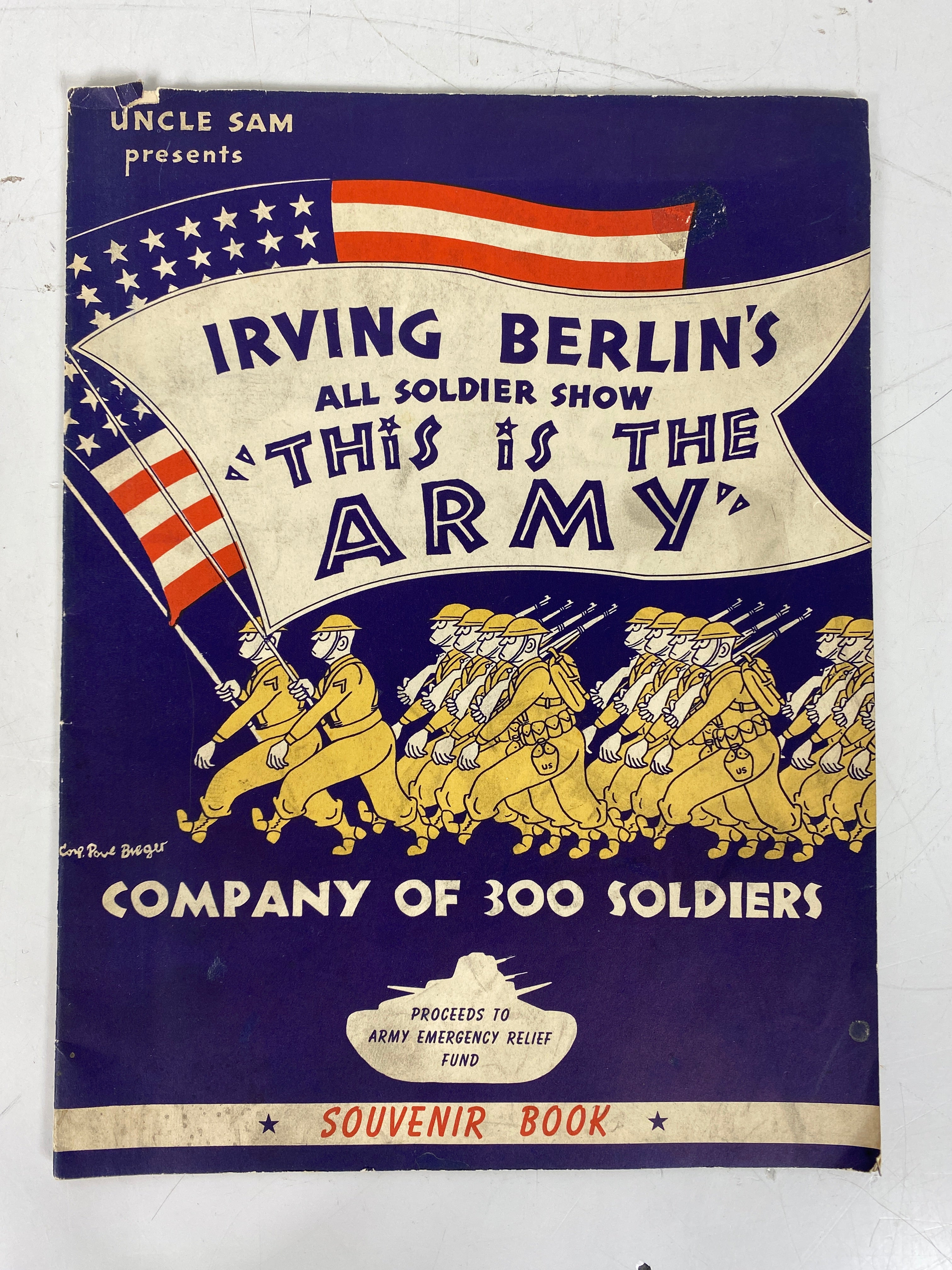 Irving Berlin's This is the Army All Soldiers Show 1940s Waltz Program