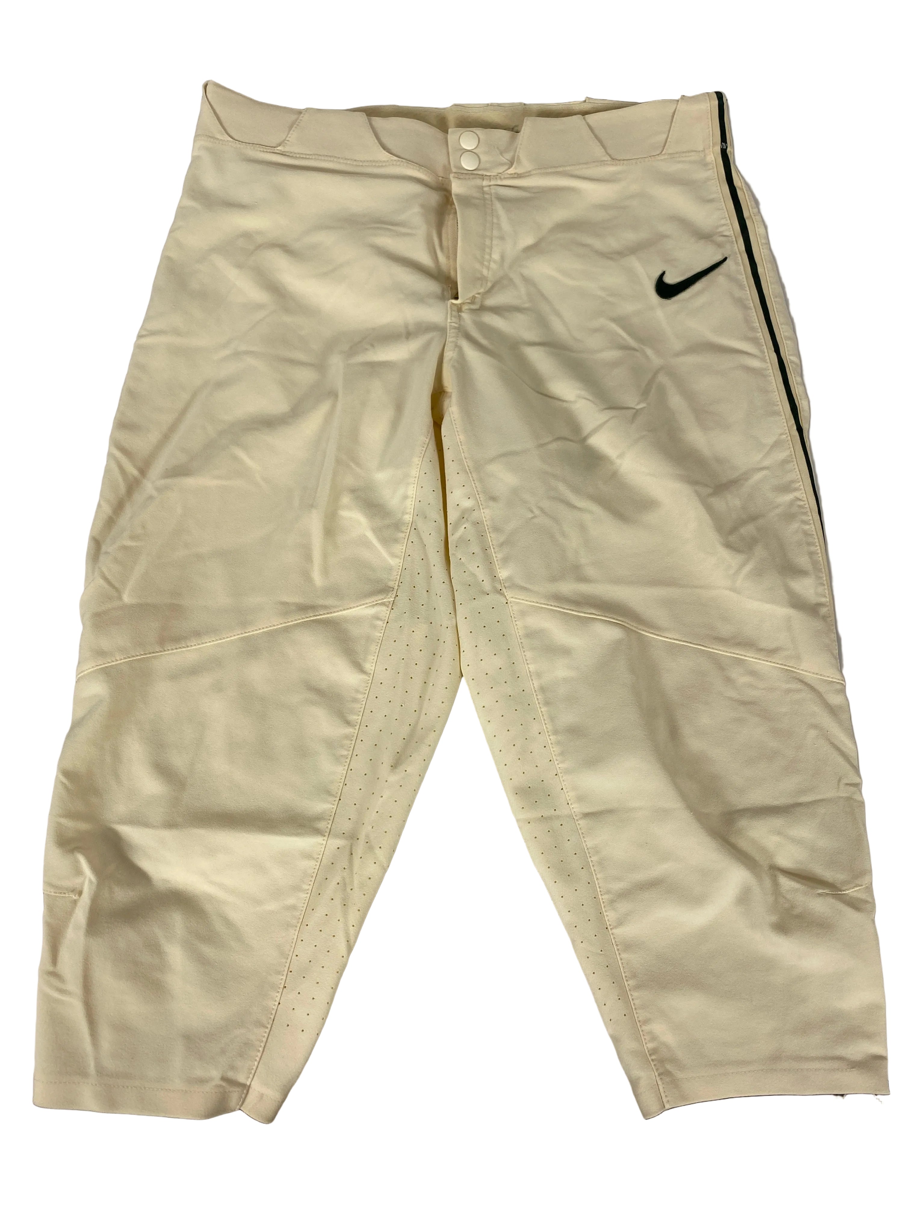 Nike Beige Baseball Green Stripe Game Capri Pant Men’s Size 2XL L20
