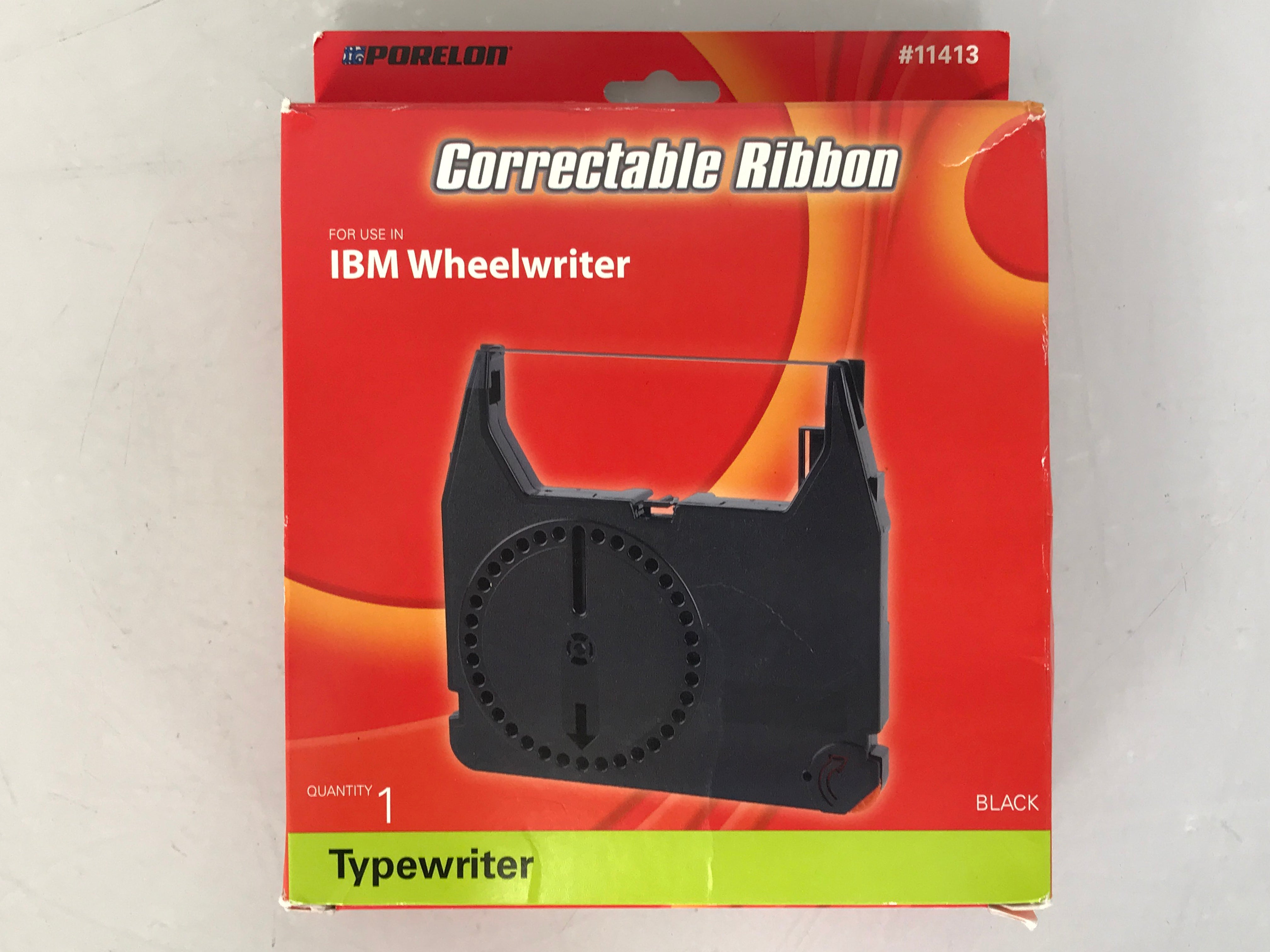 Porelon 11413 Black Correctable Typewriter Ribbon For IBM Wheelwriter