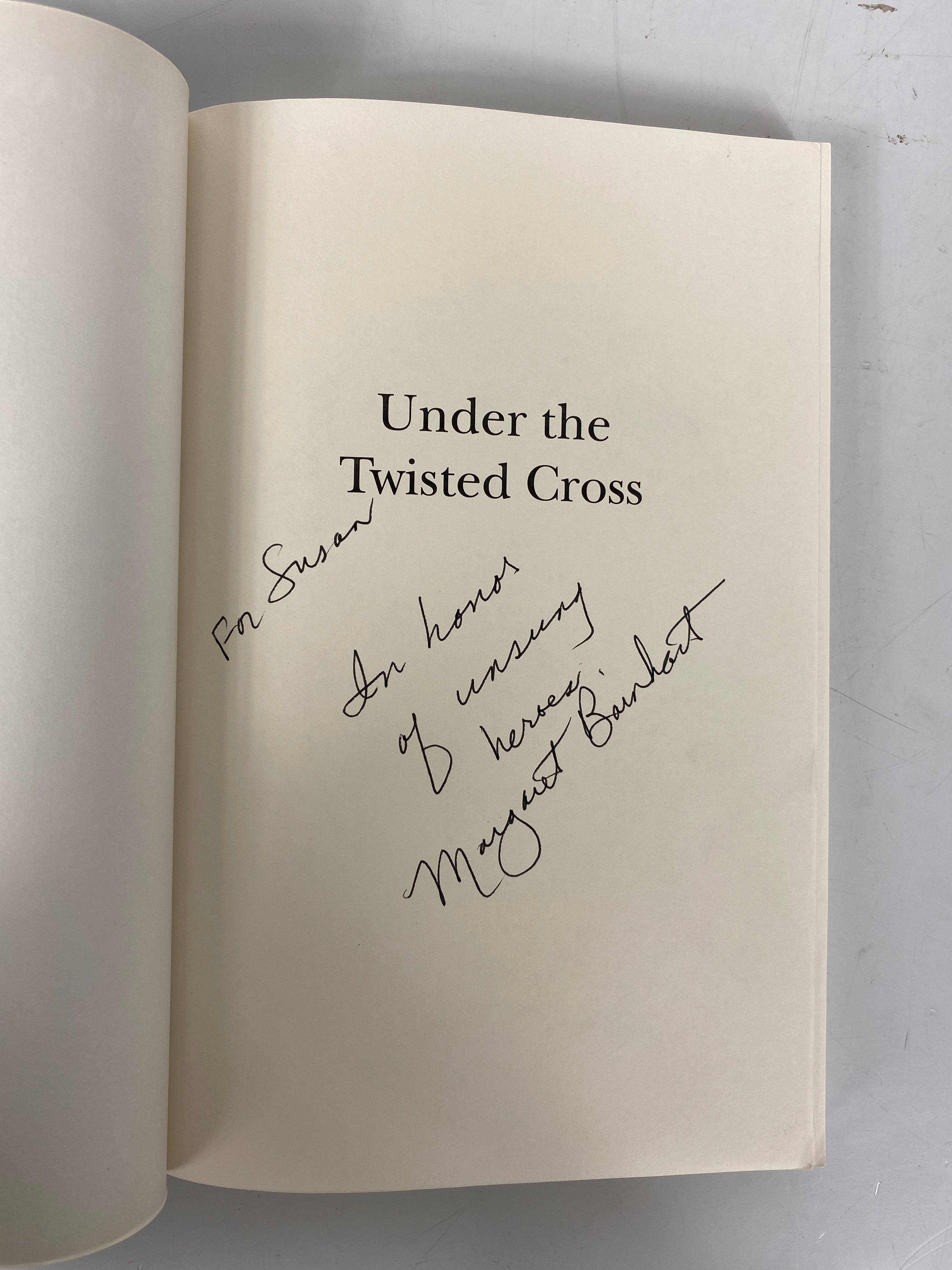 Under the Twisted Cross Margaret Barnhart 2010 Inscribed SC