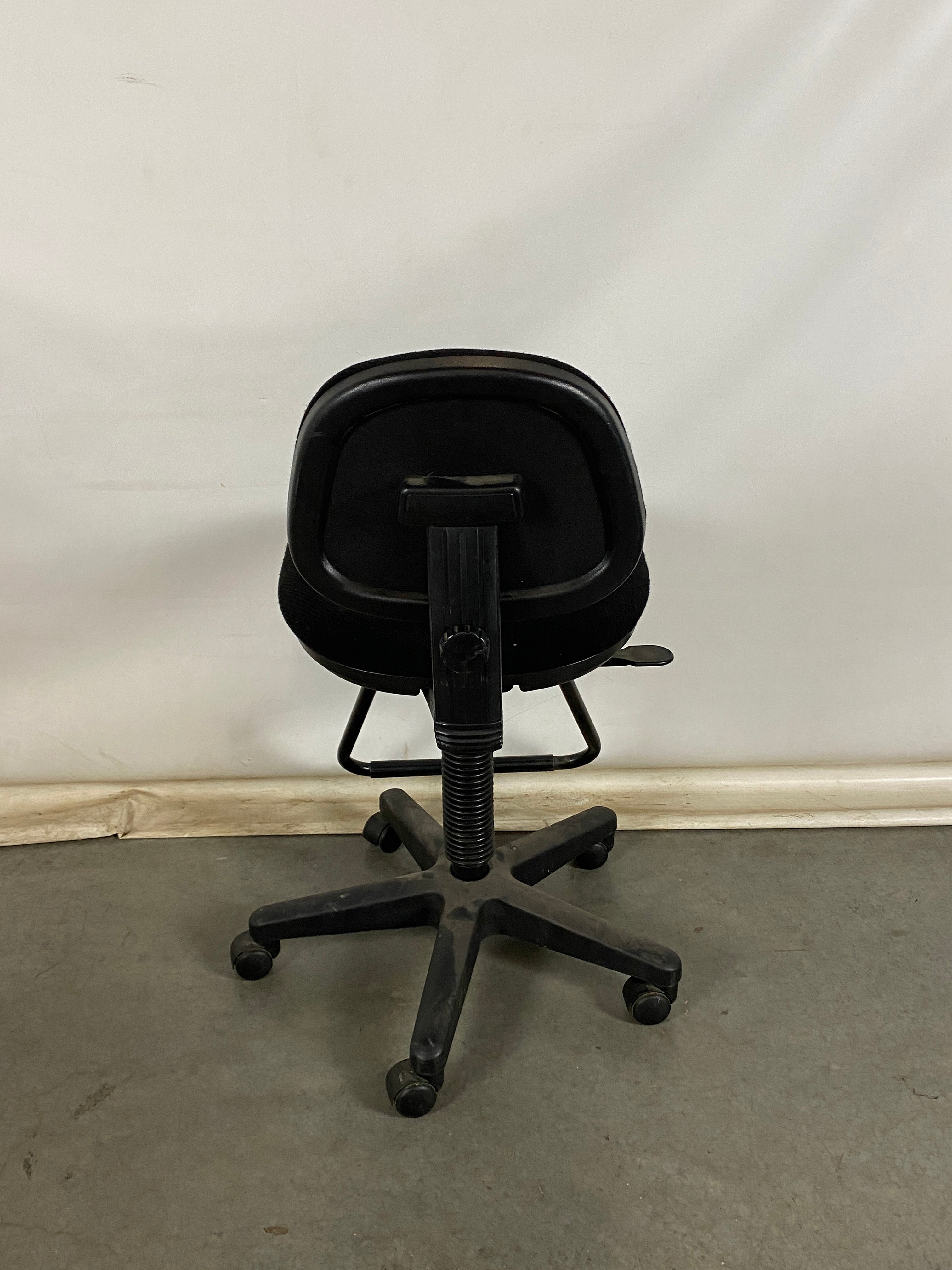 Tall Black Office Chair with Foot Bar Rest