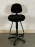 Tall Black Office Chair with Foot Bar Rest