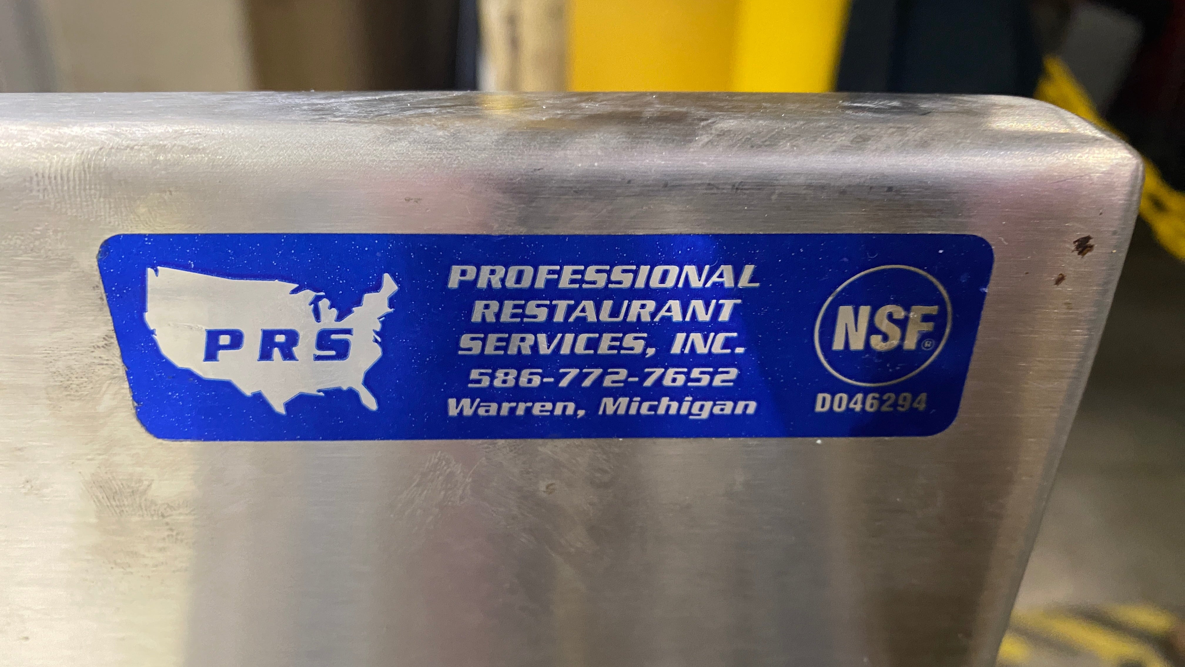 PRS Stainless Steel Prep Table with 2 Cabinet Doors and Backsplash