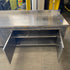 PRS Stainless Steel Prep Table with 2 Cabinet Doors and Backsplash