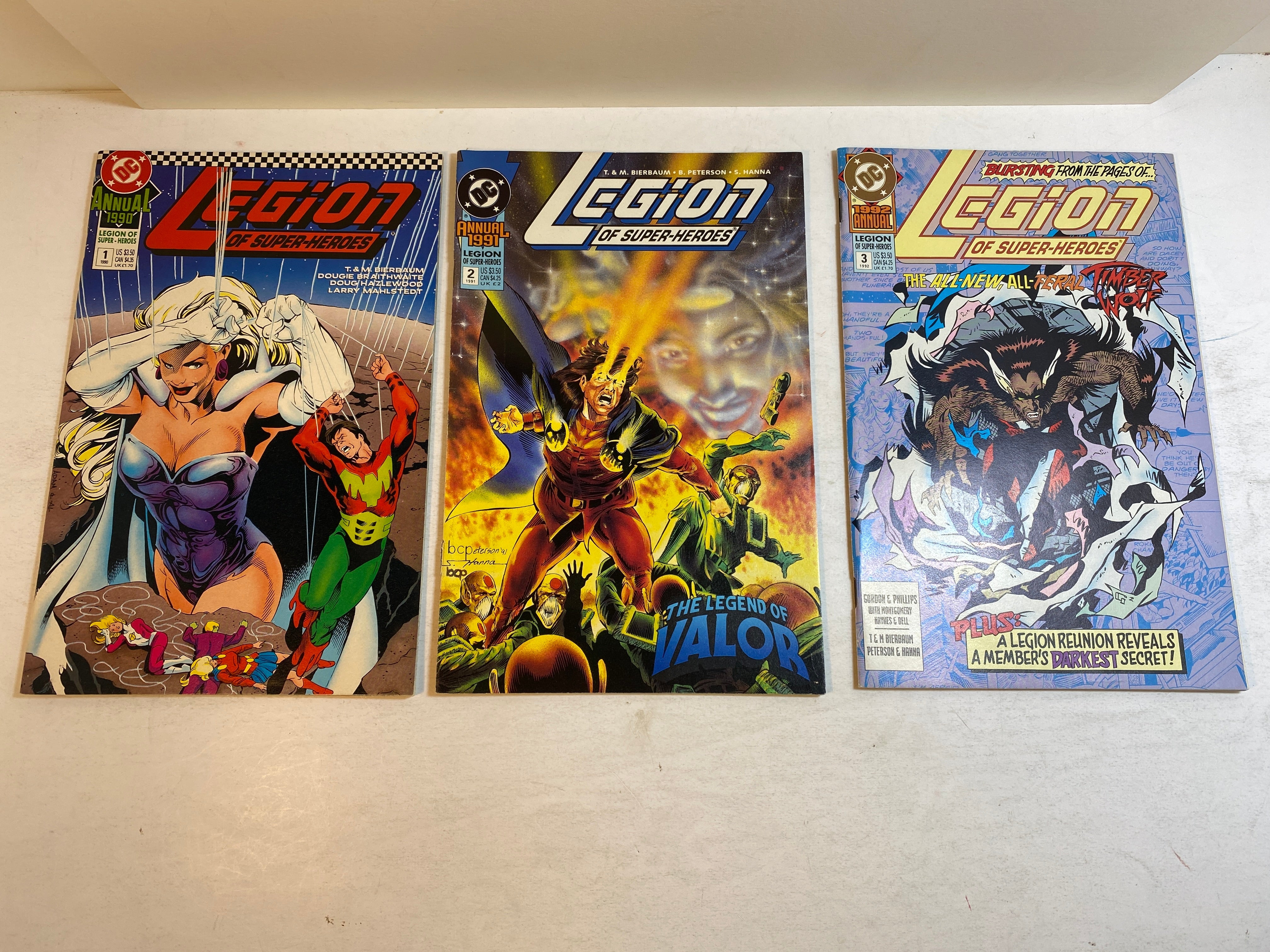 Lot of 3 Legion of Superheroes Annuals DC Comics 1990-1992