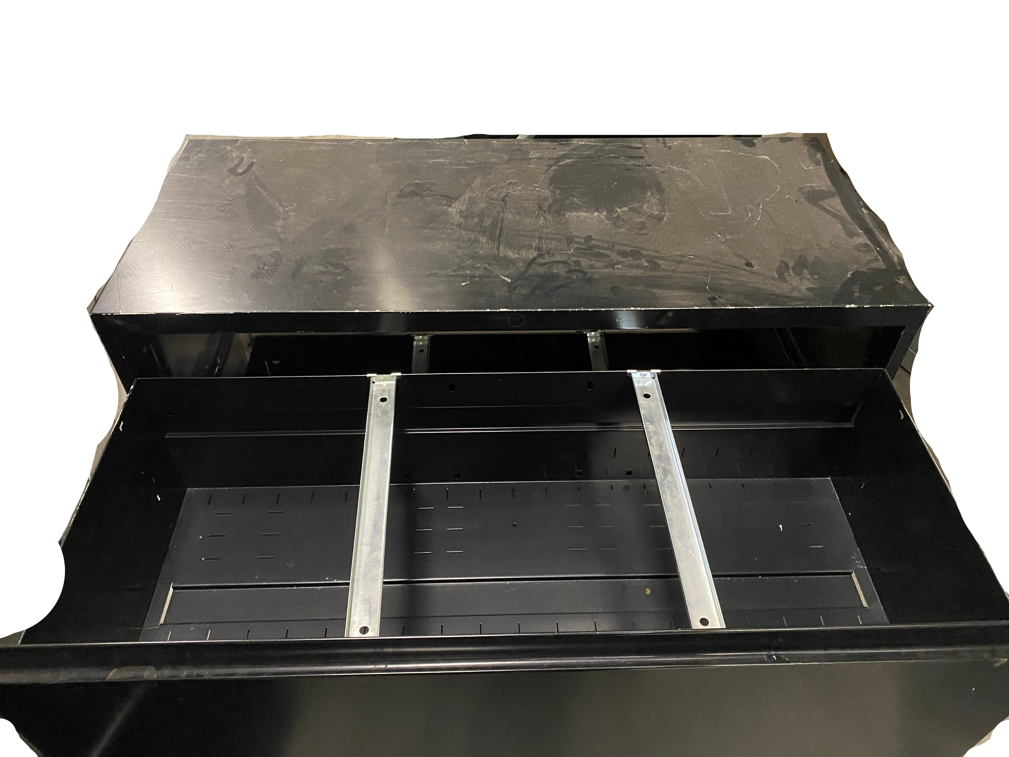 Black Metal Office 3 Drawer Filing Cabinet