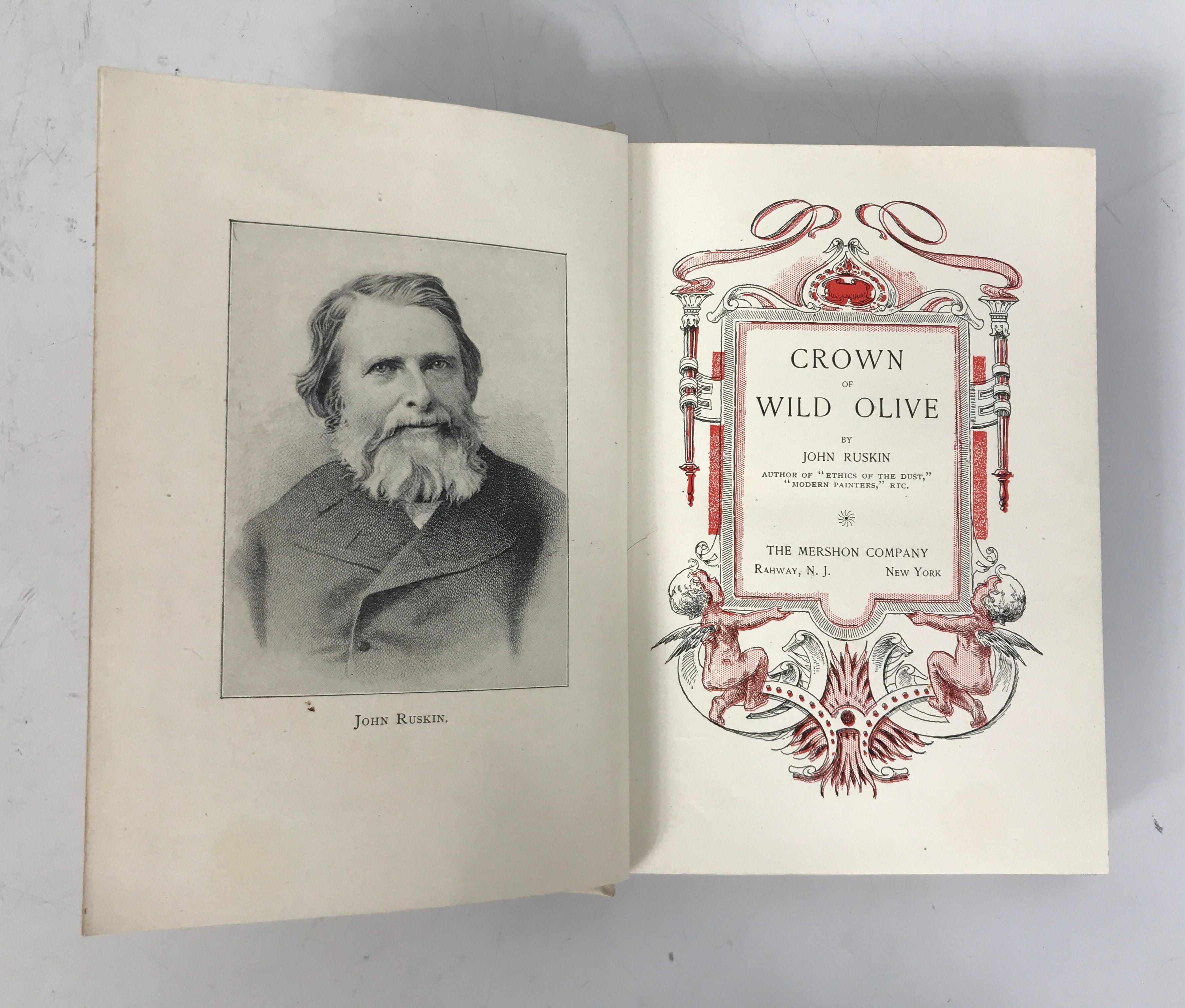 Crown of Wild Olive John Ruskin c1900 Antique HC The Mershon Co