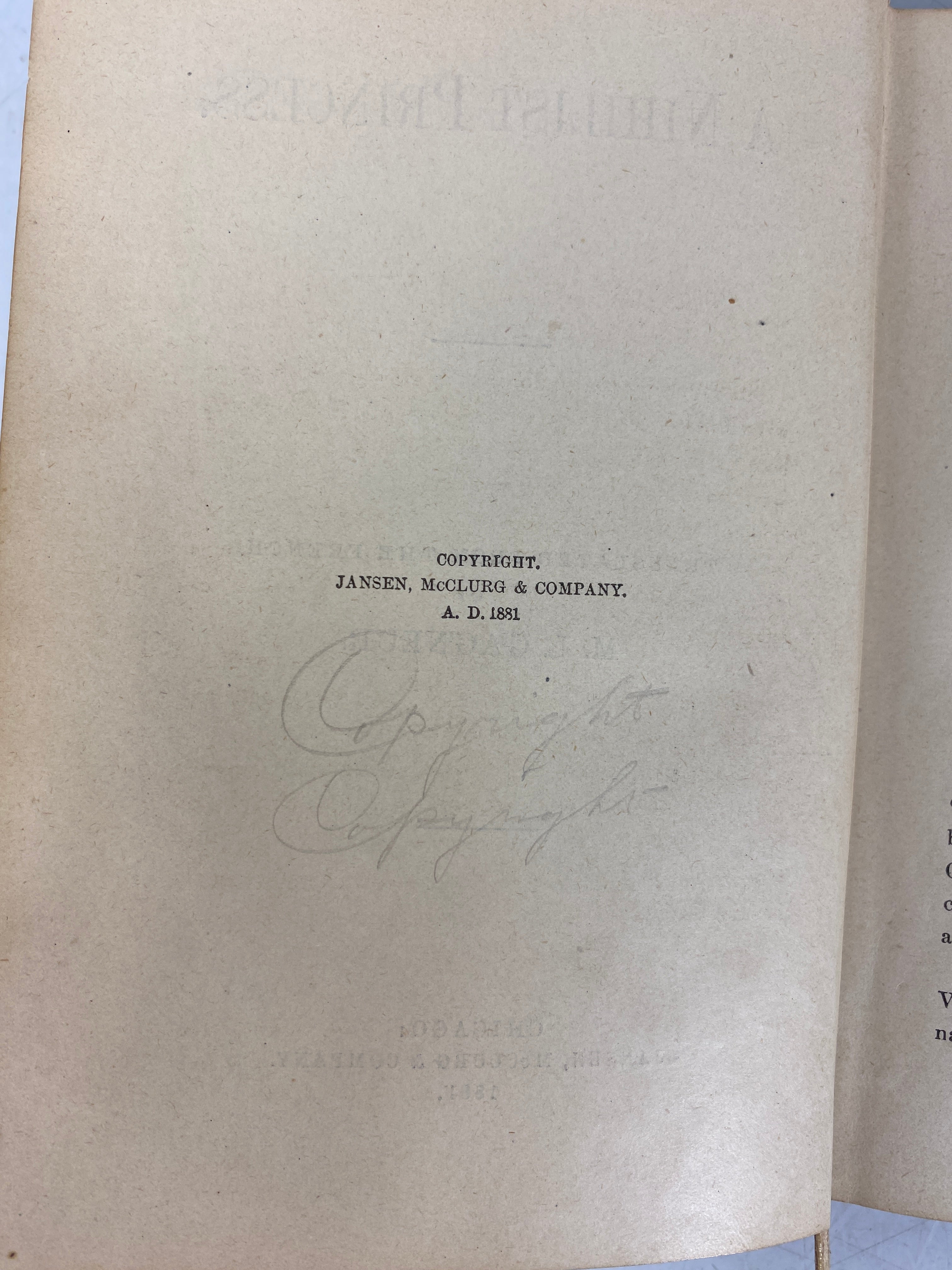 A Nihilist Princess by M.L. Gagneur 1881 Antique HC