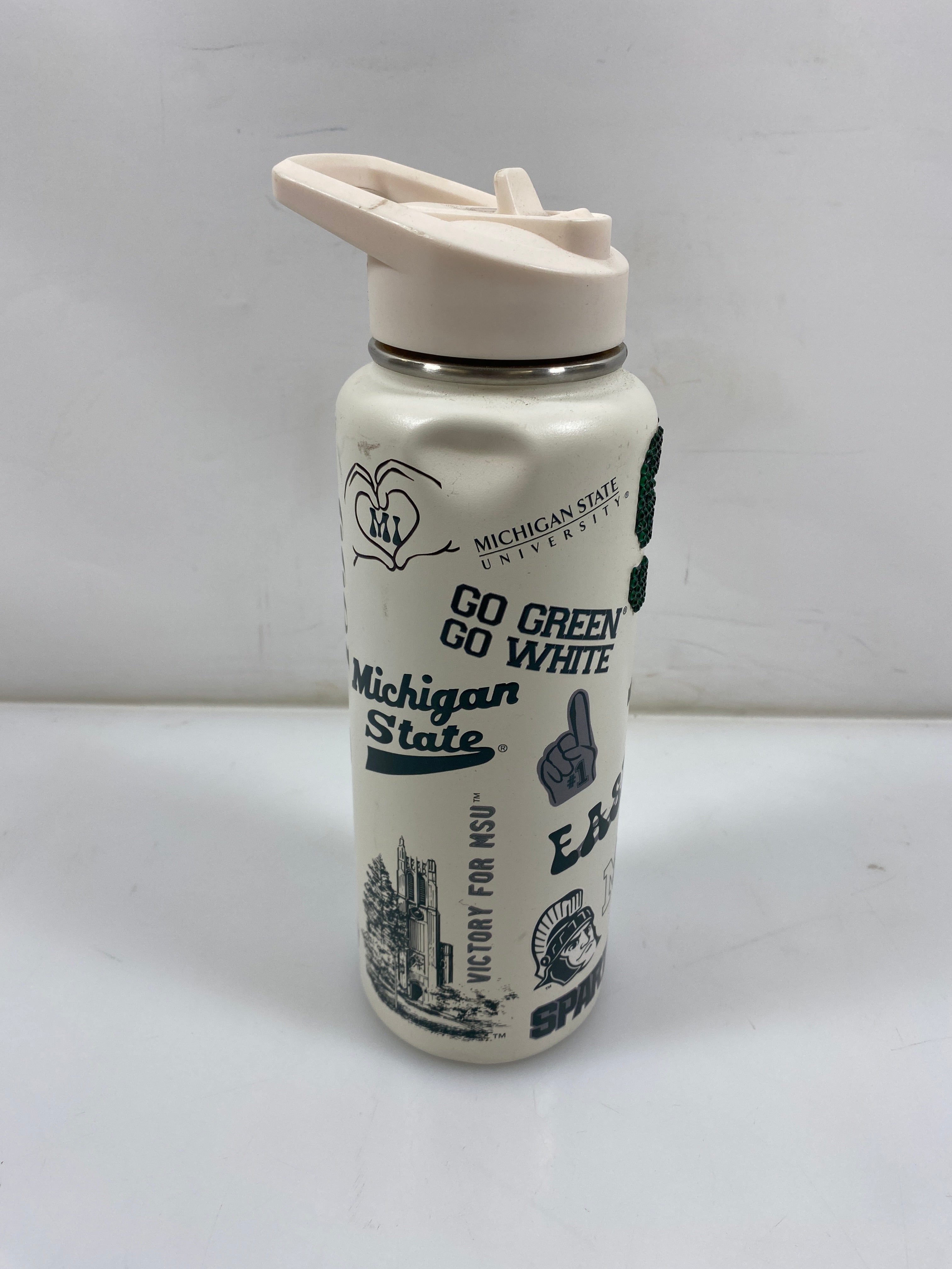 34oz Stainless Steel MSU Water Bottle