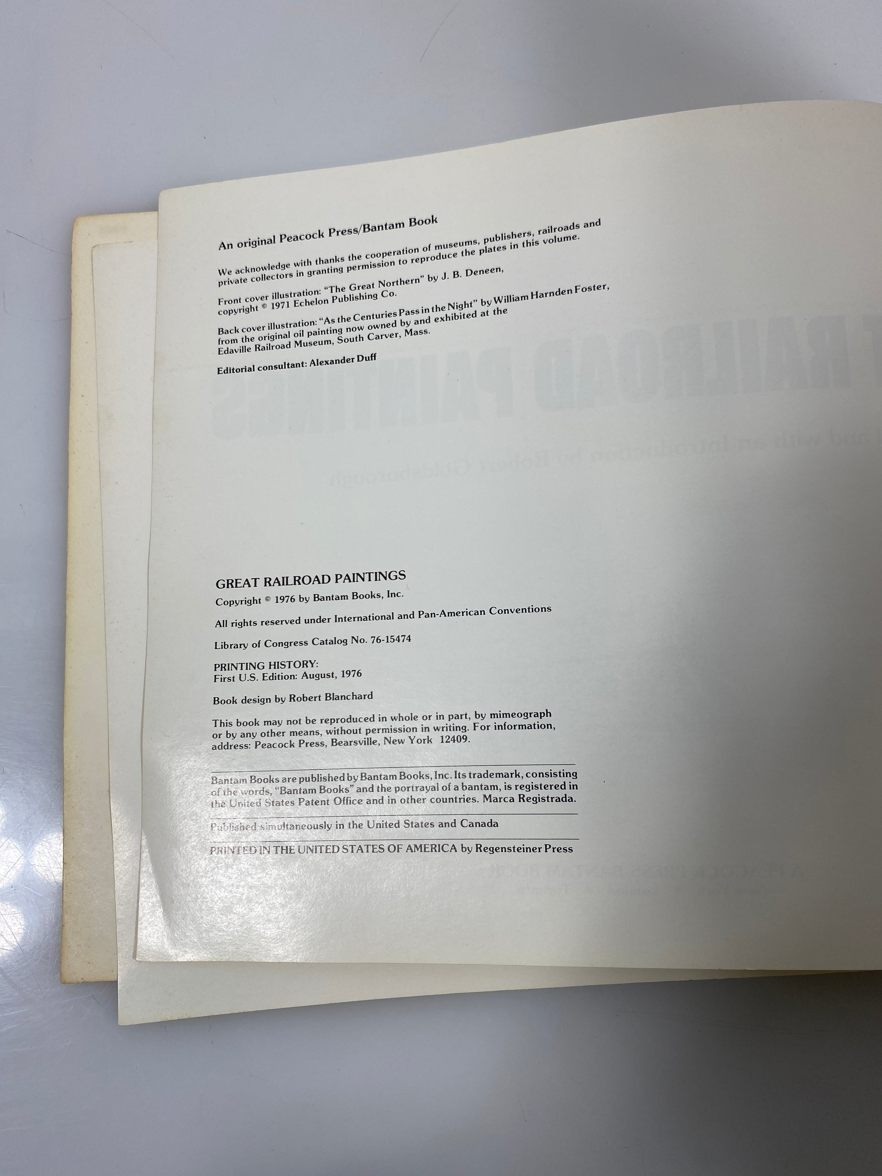 Great Railroad Paintings edited by Goldsborough 1976 SC