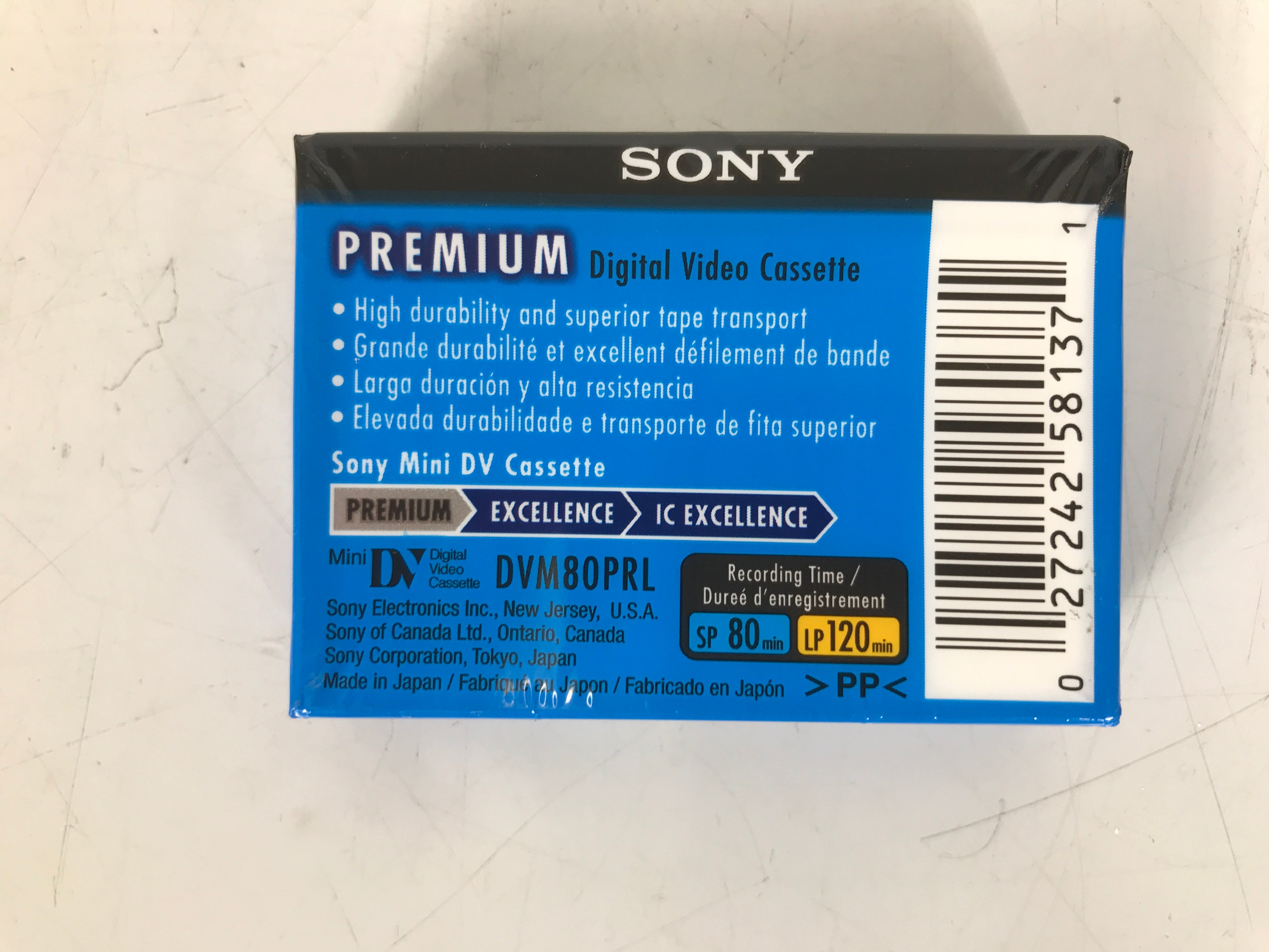 Sony DVC 80 DVM80PRL Premium Digital Video Cassette