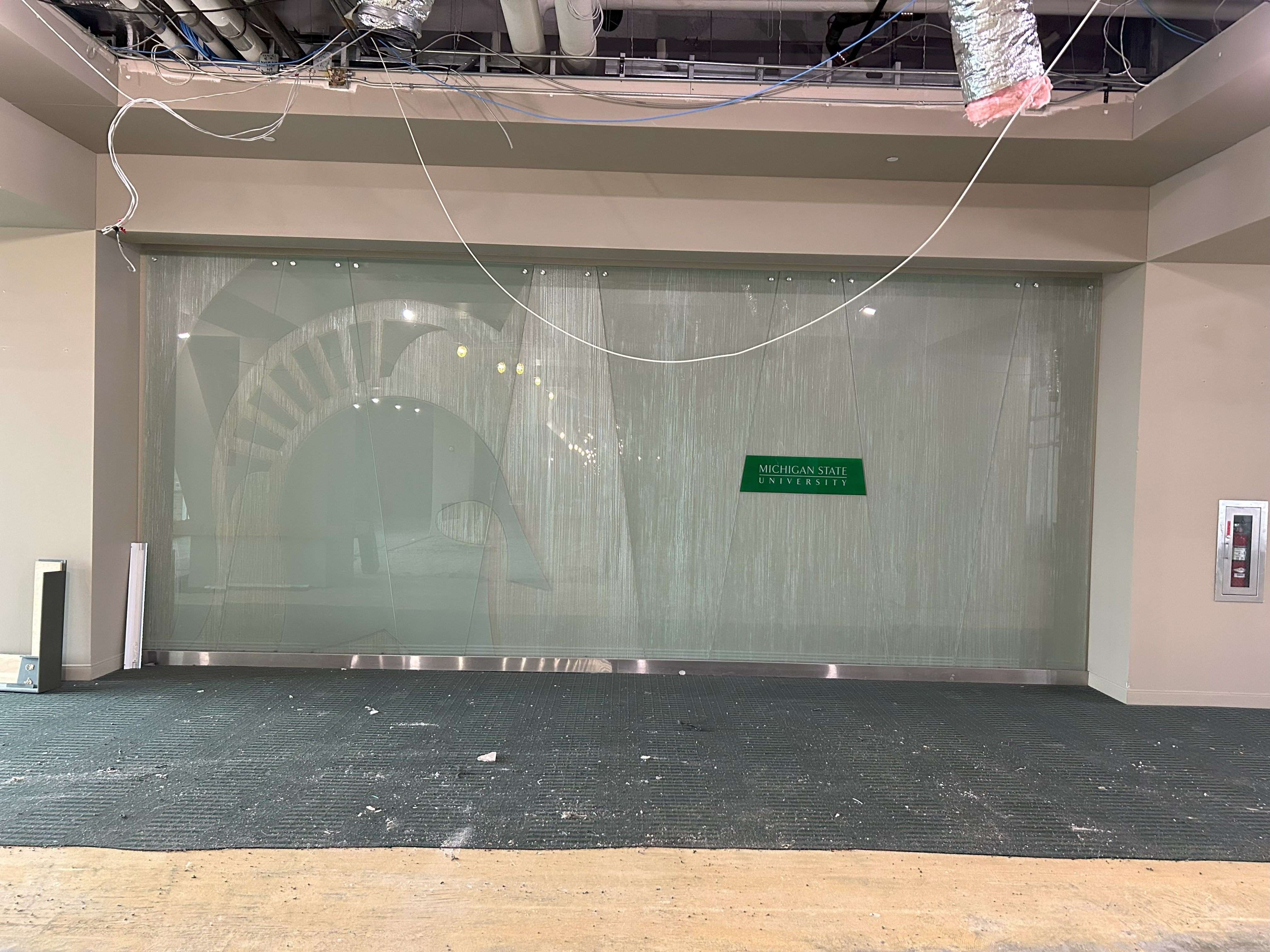 Glass Wall Mural from Spartan Stadium - North Wall