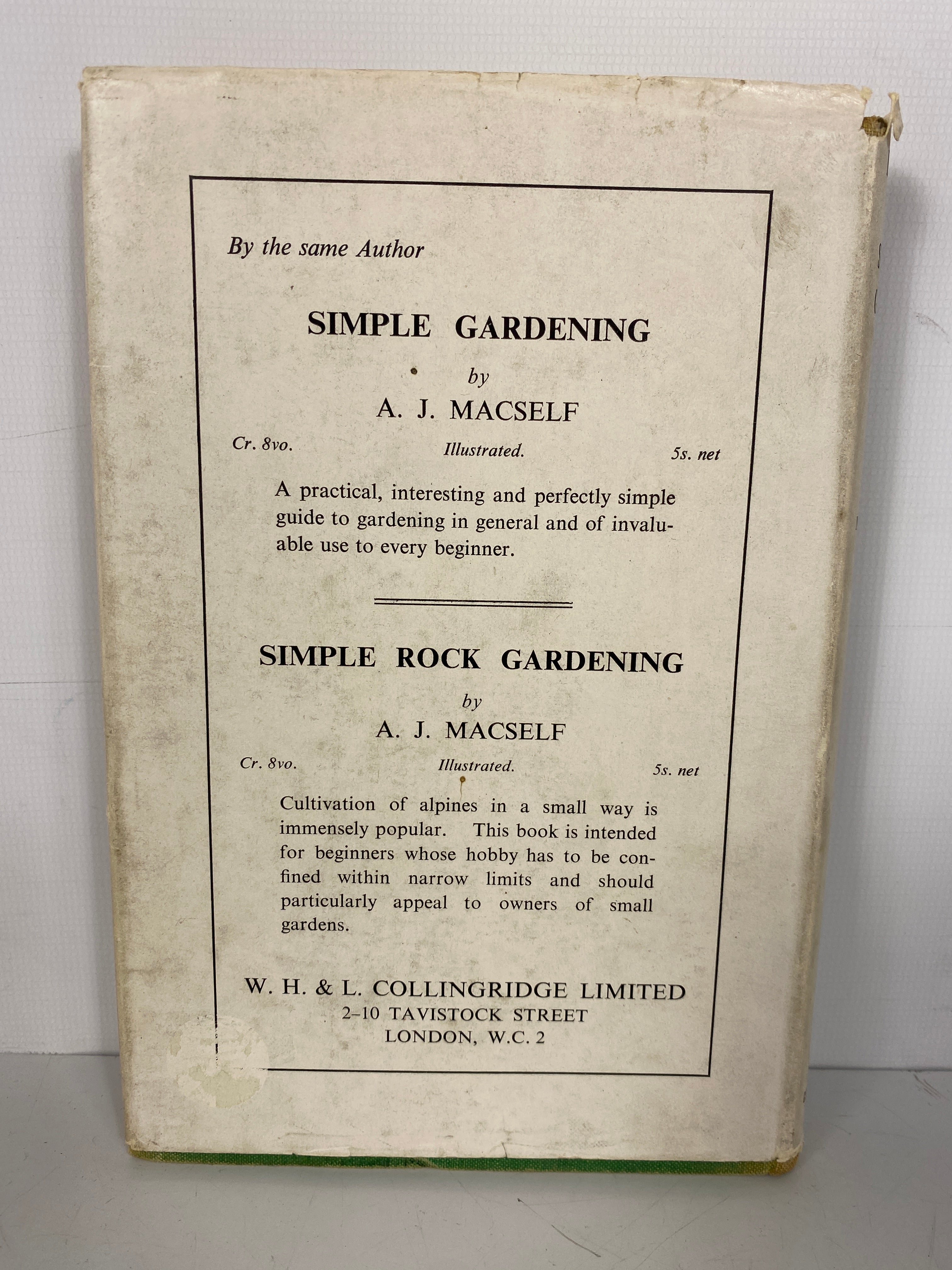 Lawns and Sports Greens A.J. Macself 1947 Revised Edition HCDJ