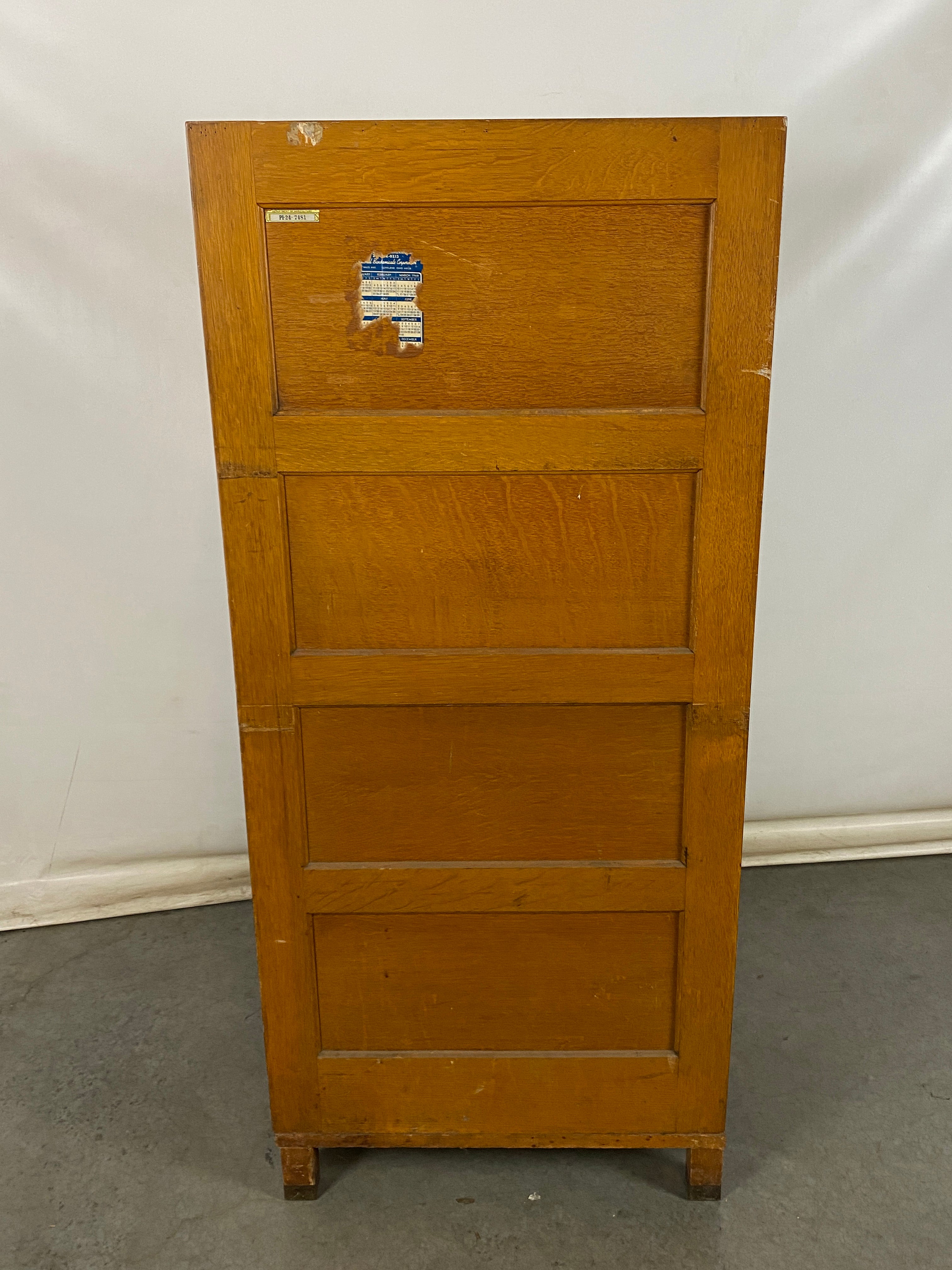 The Globe-Wernicke Co. Oak G-25 Wooden Filing Cabinet