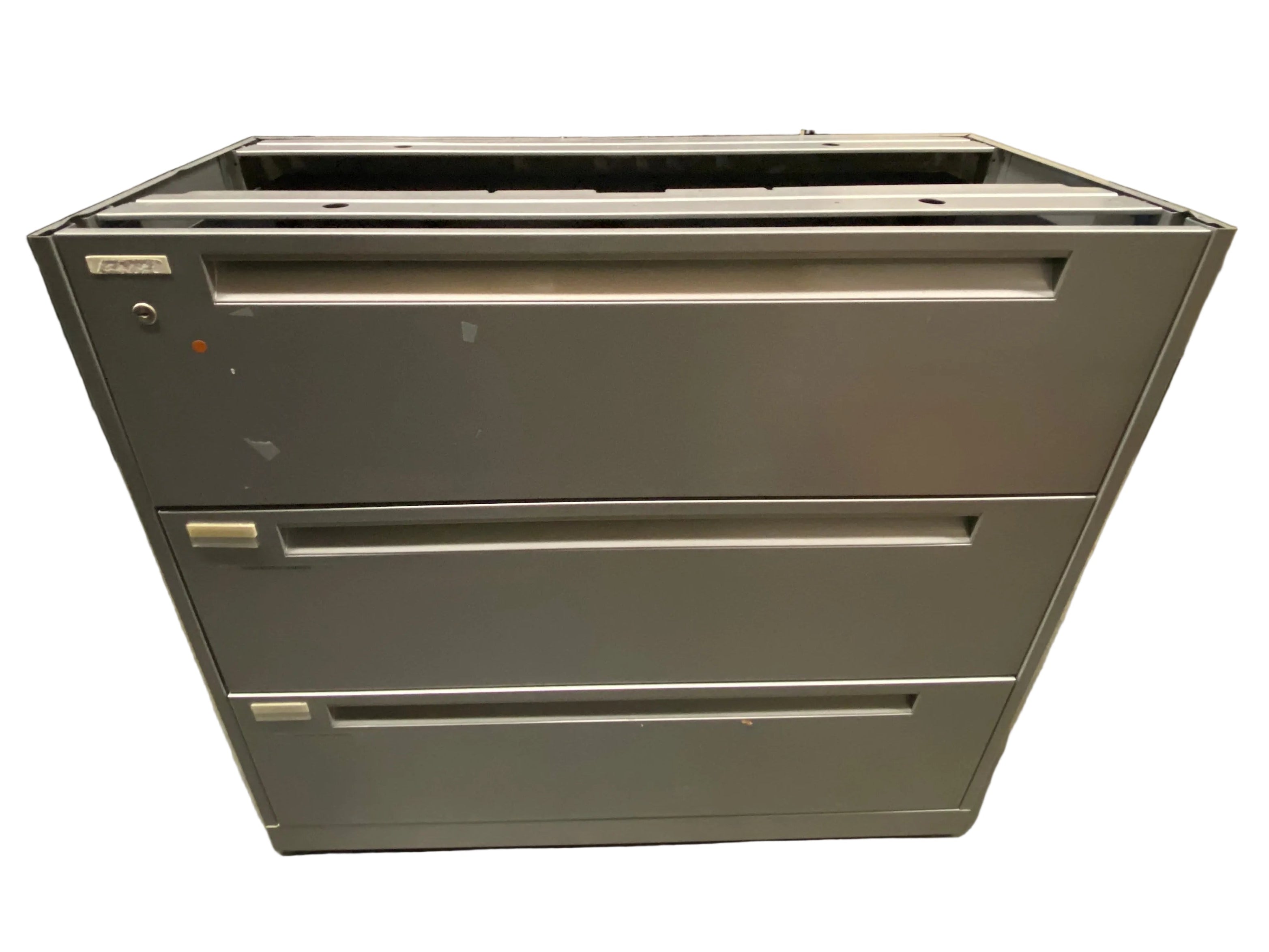 Steelcase #356249 Grey Metal Office 3 Drawer Filing Cabinet