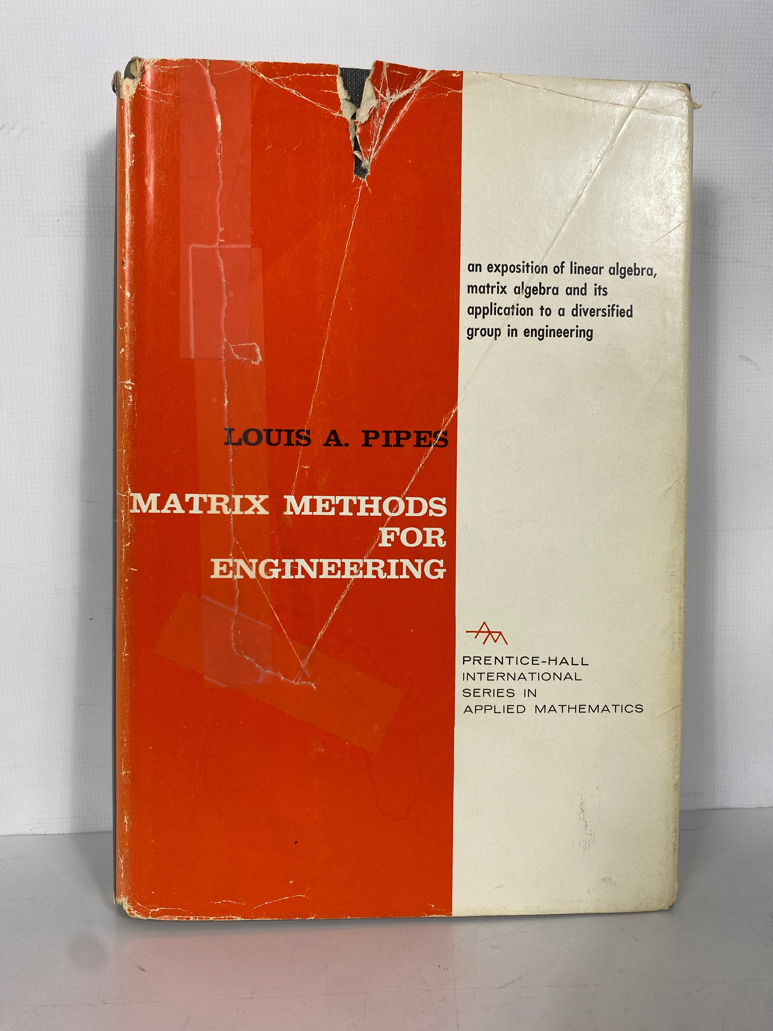 Matrix Methods for Engineering by Louis A. Pipes 1963 HC DJ