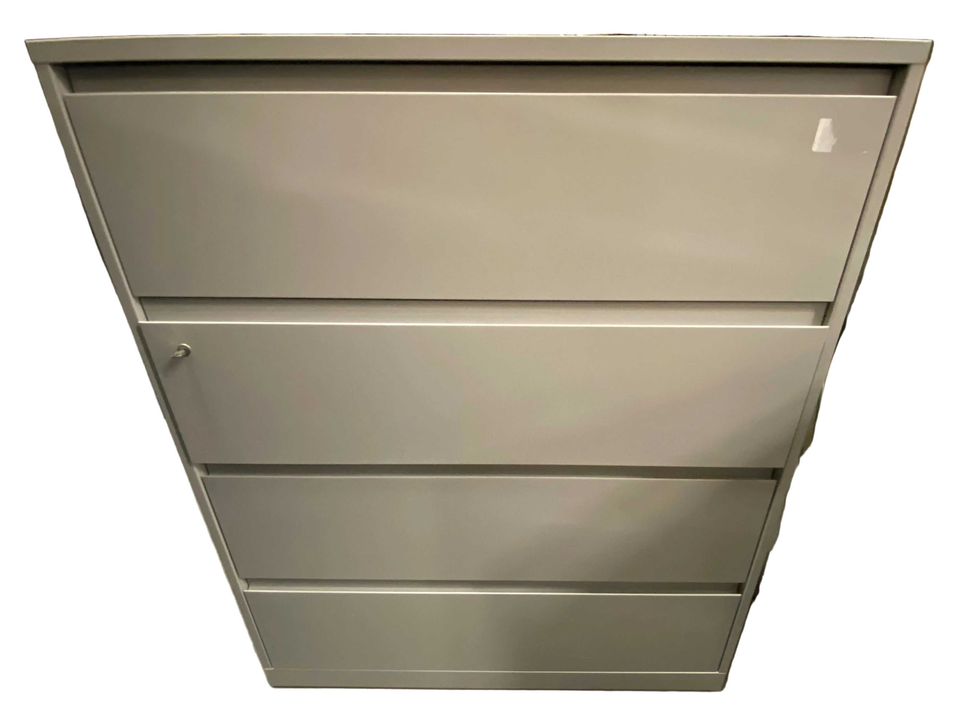Steelcase #9LF18424F Grey Metal Office 4 Drawer Filing Cabinet