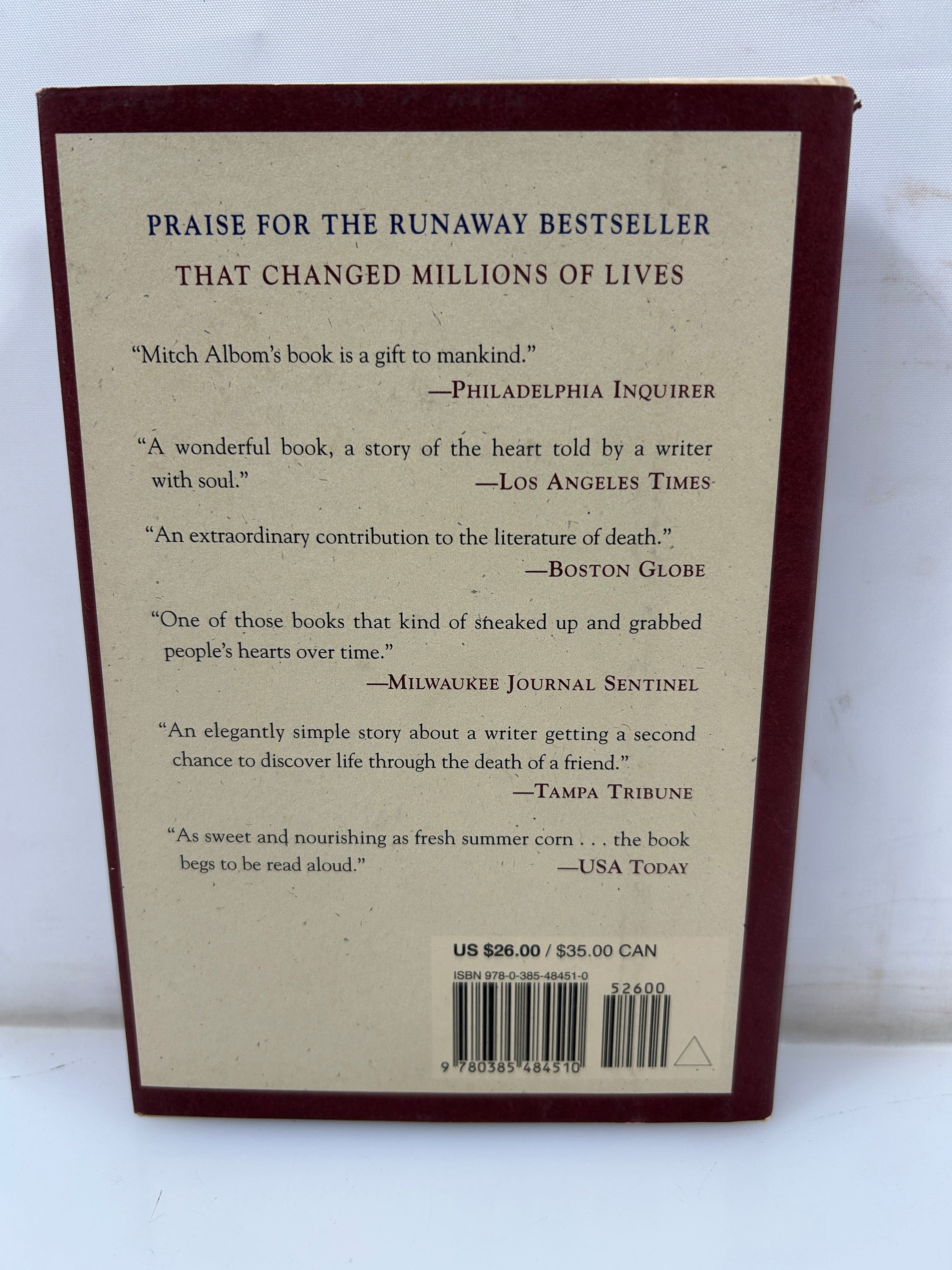 Tuesdays with Morrie 25th Anniversary Edition by Mitch Albom HCDJ