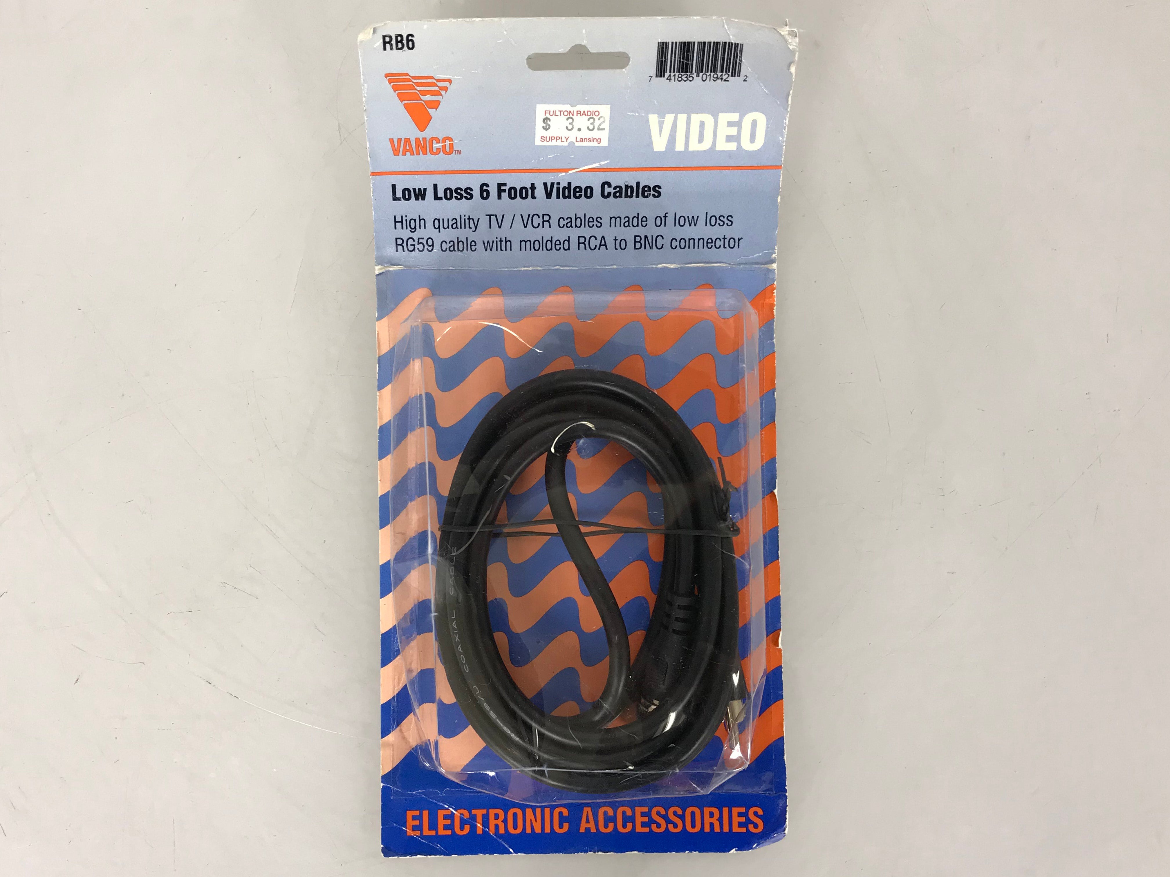 Vanco Low Loss 6' RCA/BNC Video Cable