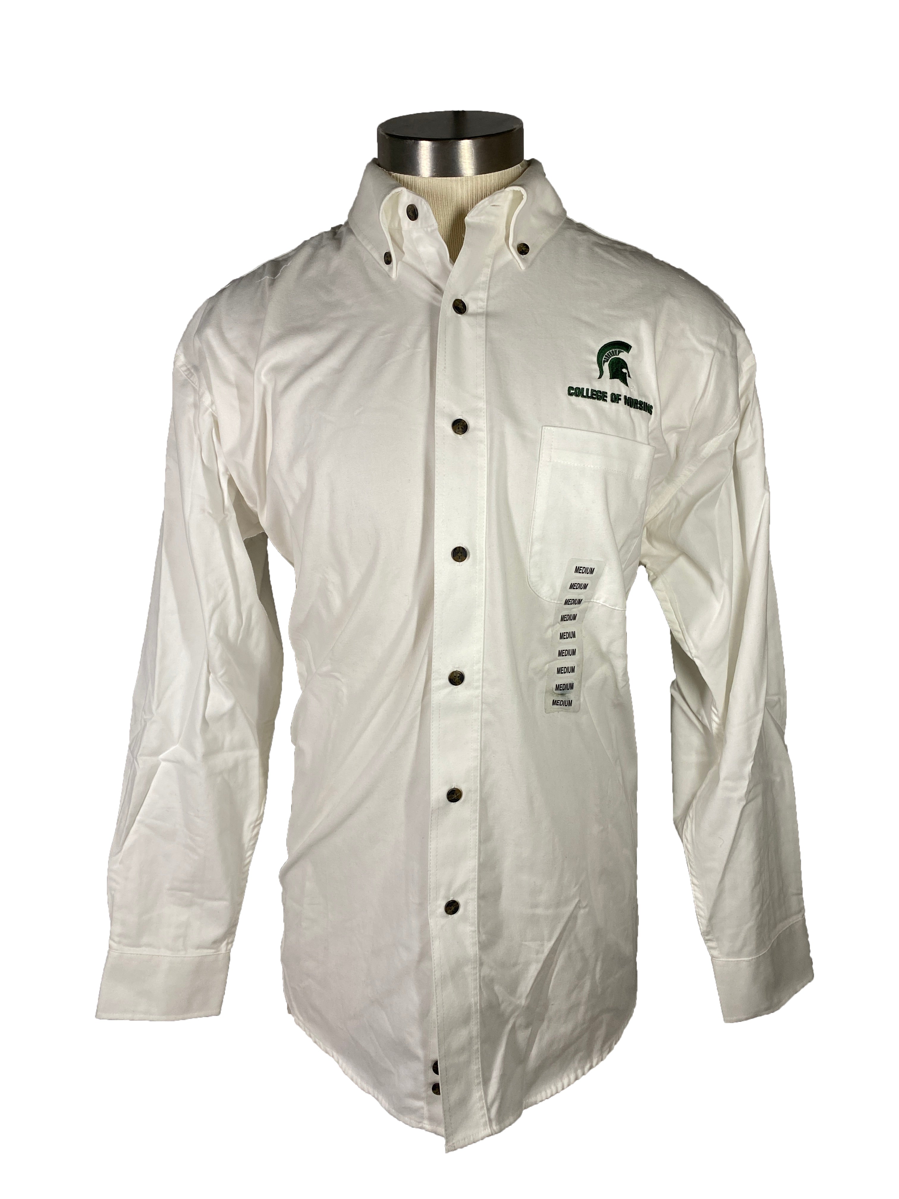 White Spartan Spirit Shop College of Nursing Formal Shirt Men's Size XL