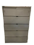 Steelcase Grey Metal Office 4 Drawer Sliding Door Compartment Filing Cabinet